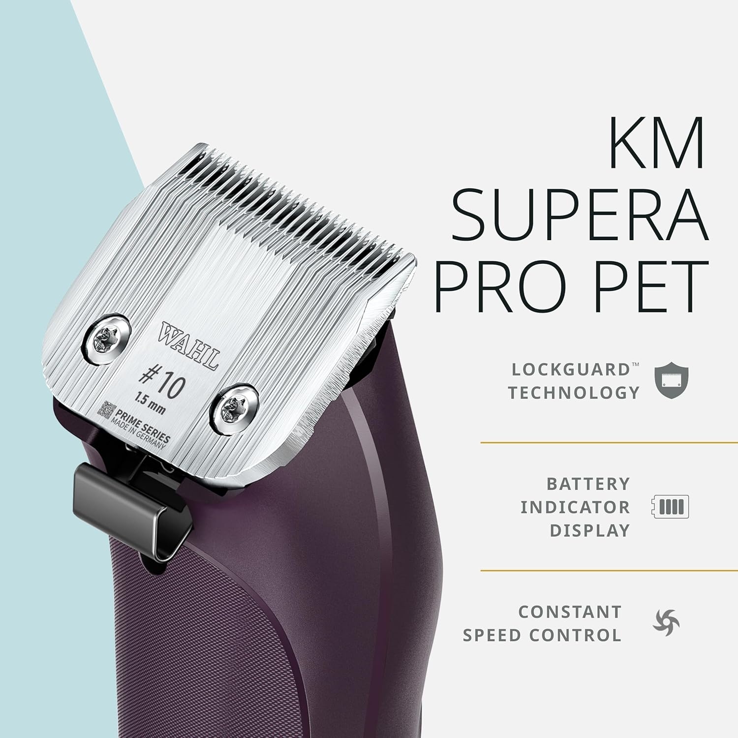 imageWahl Pro Animal KM Supera Cordless Pet Clipper Pet Clipper for Cat amp Dog Grooming Battery Powered Cordless Clipper Features LOCKGUARD Technology