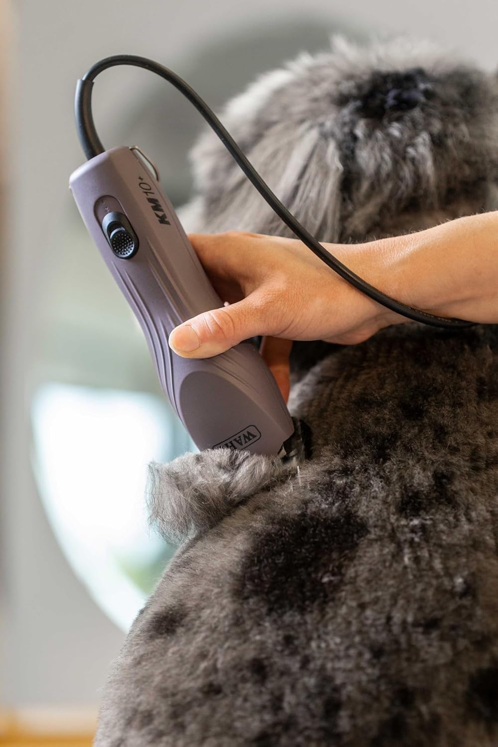 imageWahl Pro Animal KM10 Corded Clipper New 10 Prime Series Blade LOCKGUARD Patent Pending Technology amp Textured Housing Design Clippers for Cats Dogs amp Horses Lightweight 2Speeds Purple