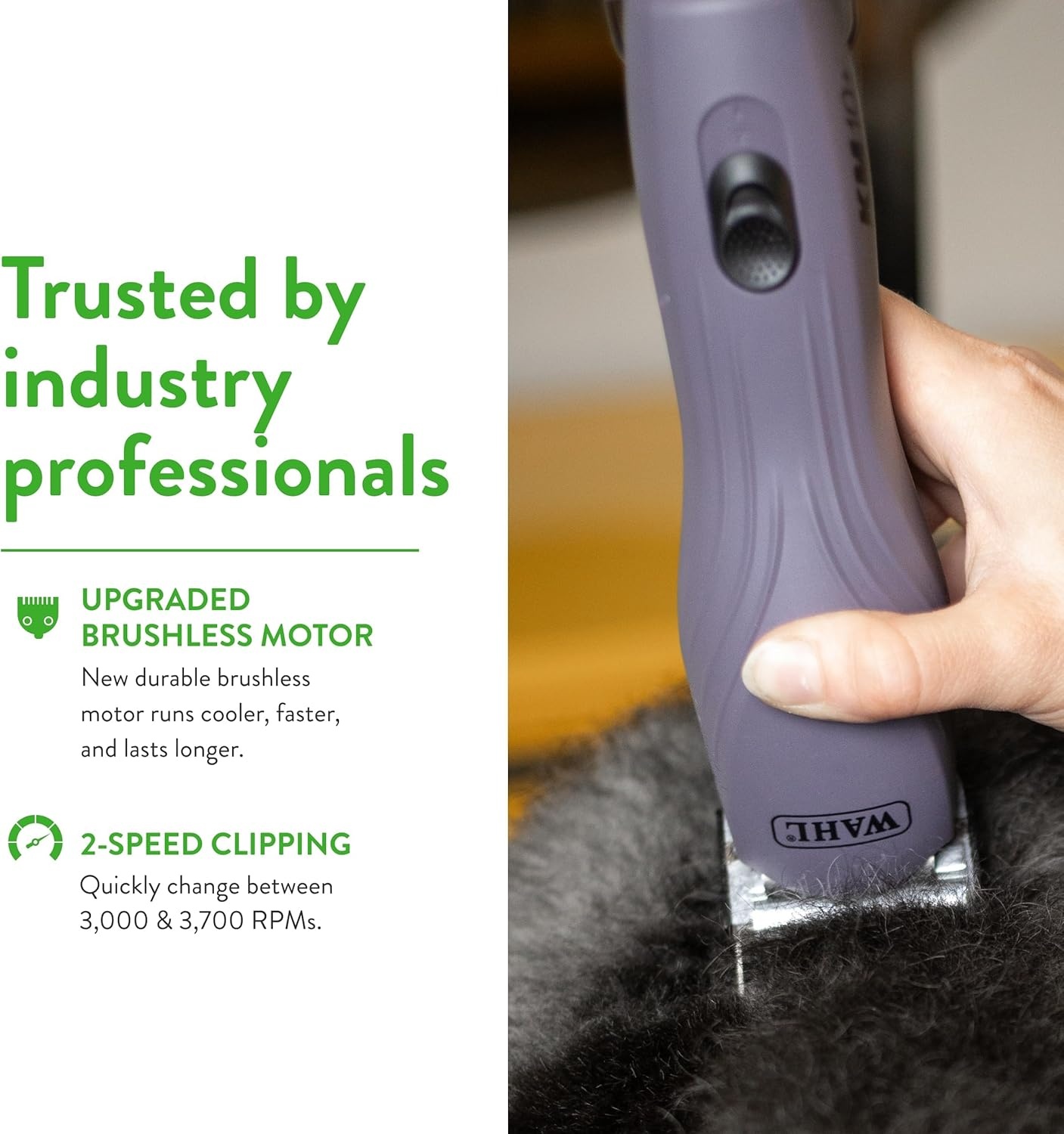 imageWahl Pro Animal KM10 Corded Clipper New 10 Prime Series Blade LOCKGUARD Patent Pending Technology amp Textured Housing Design Clippers for Cats Dogs amp Horses Lightweight 2Speeds Purple