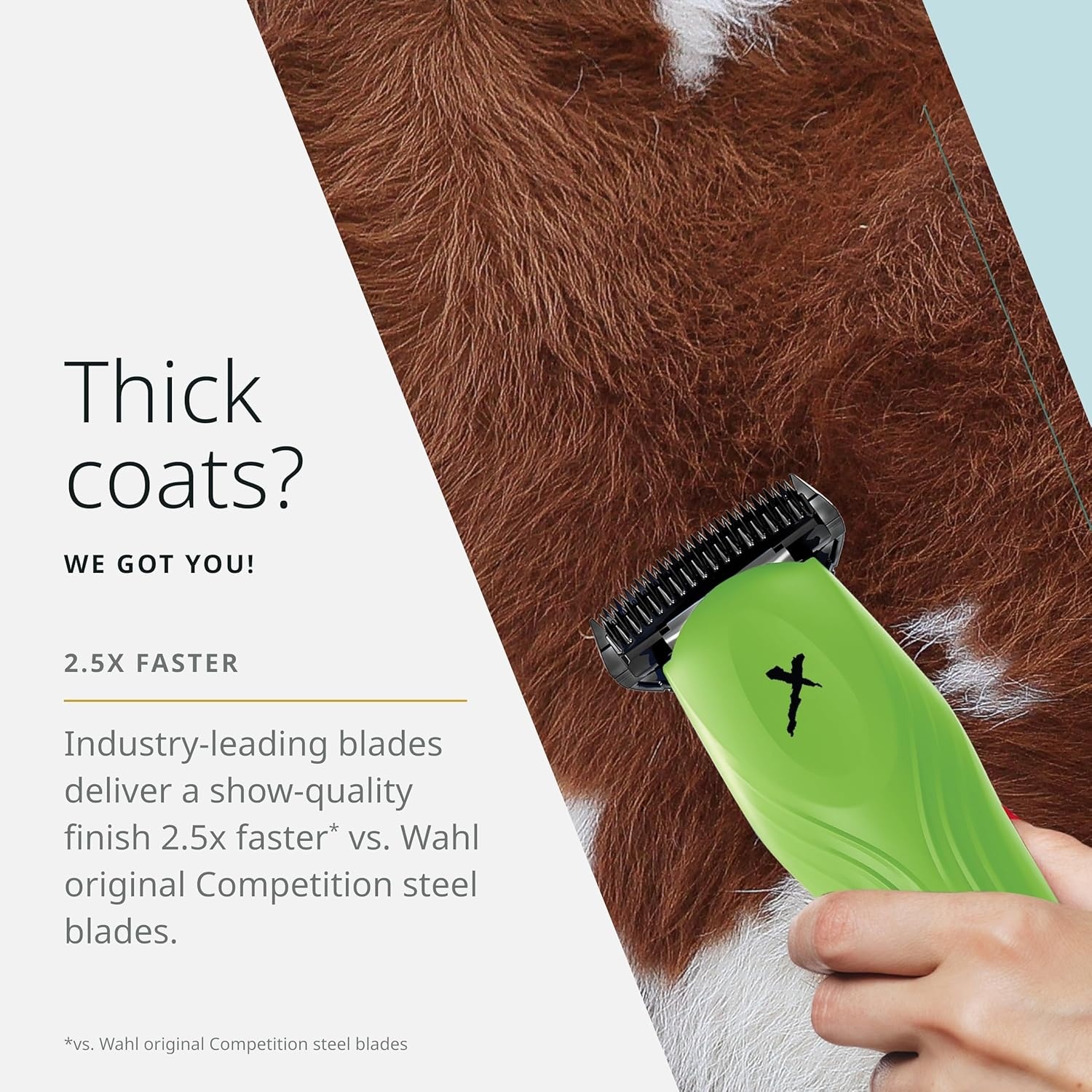 imageWahl Pro Animal KMX CordCordless Clipper Competition Series Animal Grooming Clipper for Animal Fitting amp Show Prep Comes with Large Charging Cord and Quick Charge Capability