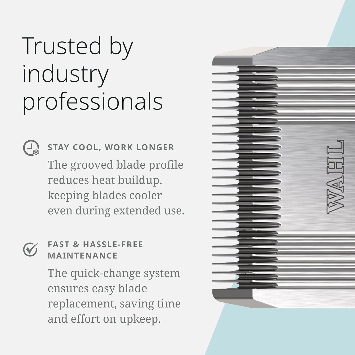 imageWahl Pro Animal Wide Prime Series Blades Professional Fine Tooth Pet Clipper for Horse Cat amp Dog Grooming Made from HighCarbon Steel 10W 15mm10