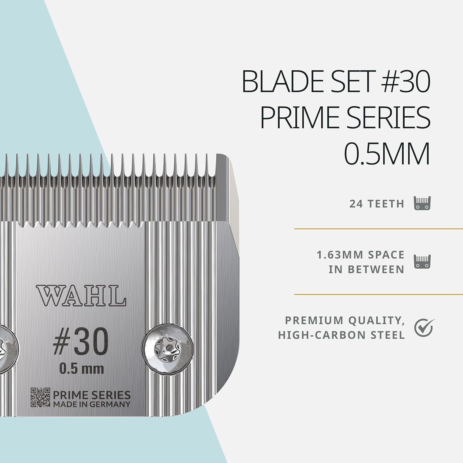 imageWahl Pro Animal Wide Prime Series Blades Professional Fine Tooth Pet Clipper for Horse Cat amp Dog Grooming Made from HighCarbon Steel 10W 15mm30