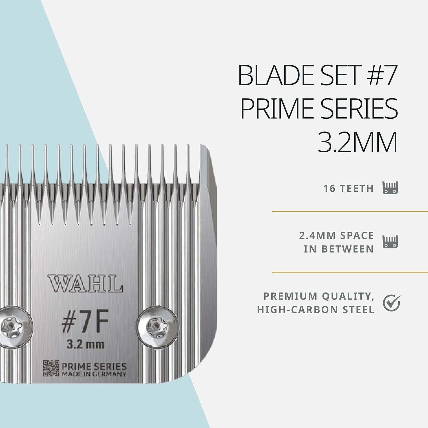 imageWahl Pro Animal Wide Prime Series Blades Professional Fine Tooth Pet Clipper for Horse Cat amp Dog Grooming Made from HighCarbon Steel 10W 15mm7