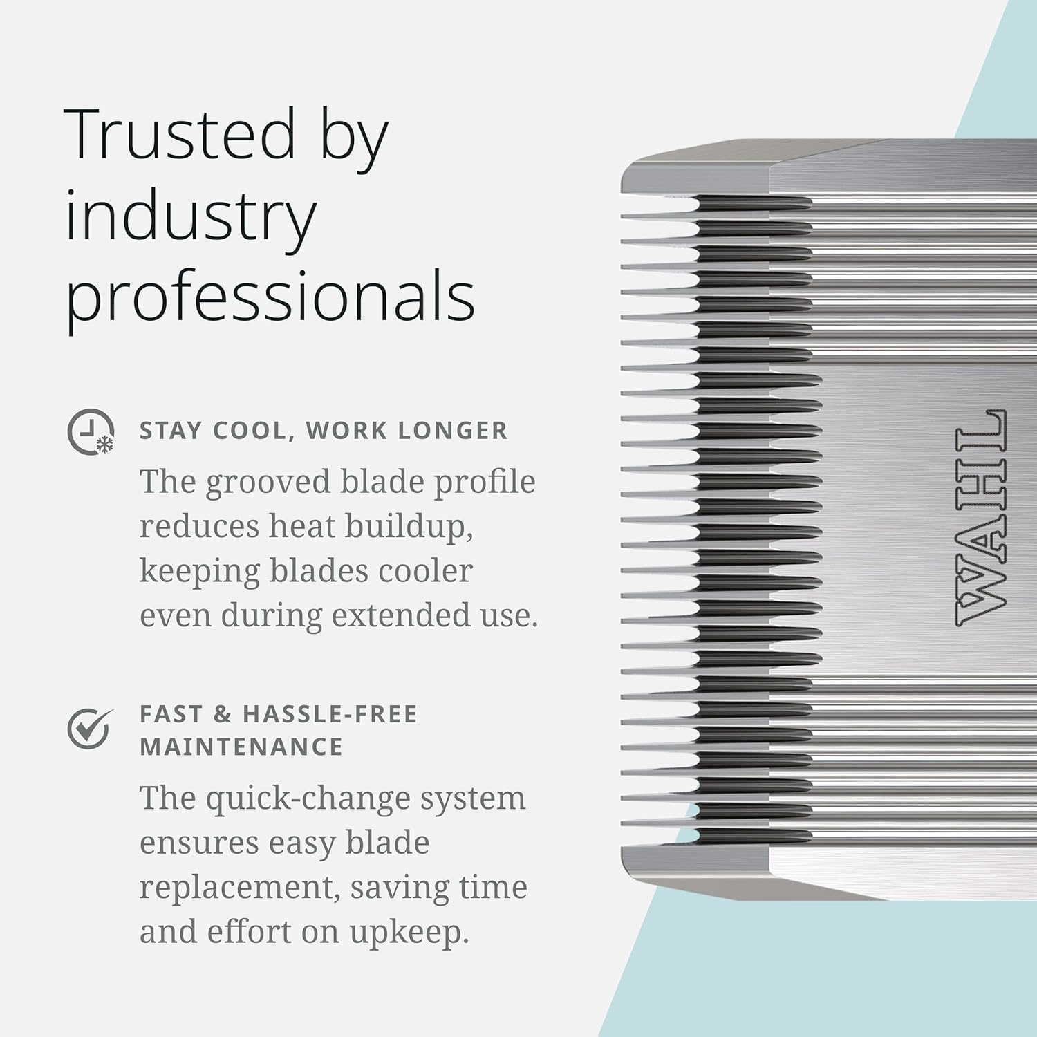 imageWahl Pro Animal Wide Prime Series Blades Professional Fine Tooth Pet Clipper for Horse Cat amp Dog Grooming Made from HighCarbon Steel 10W 15mm9