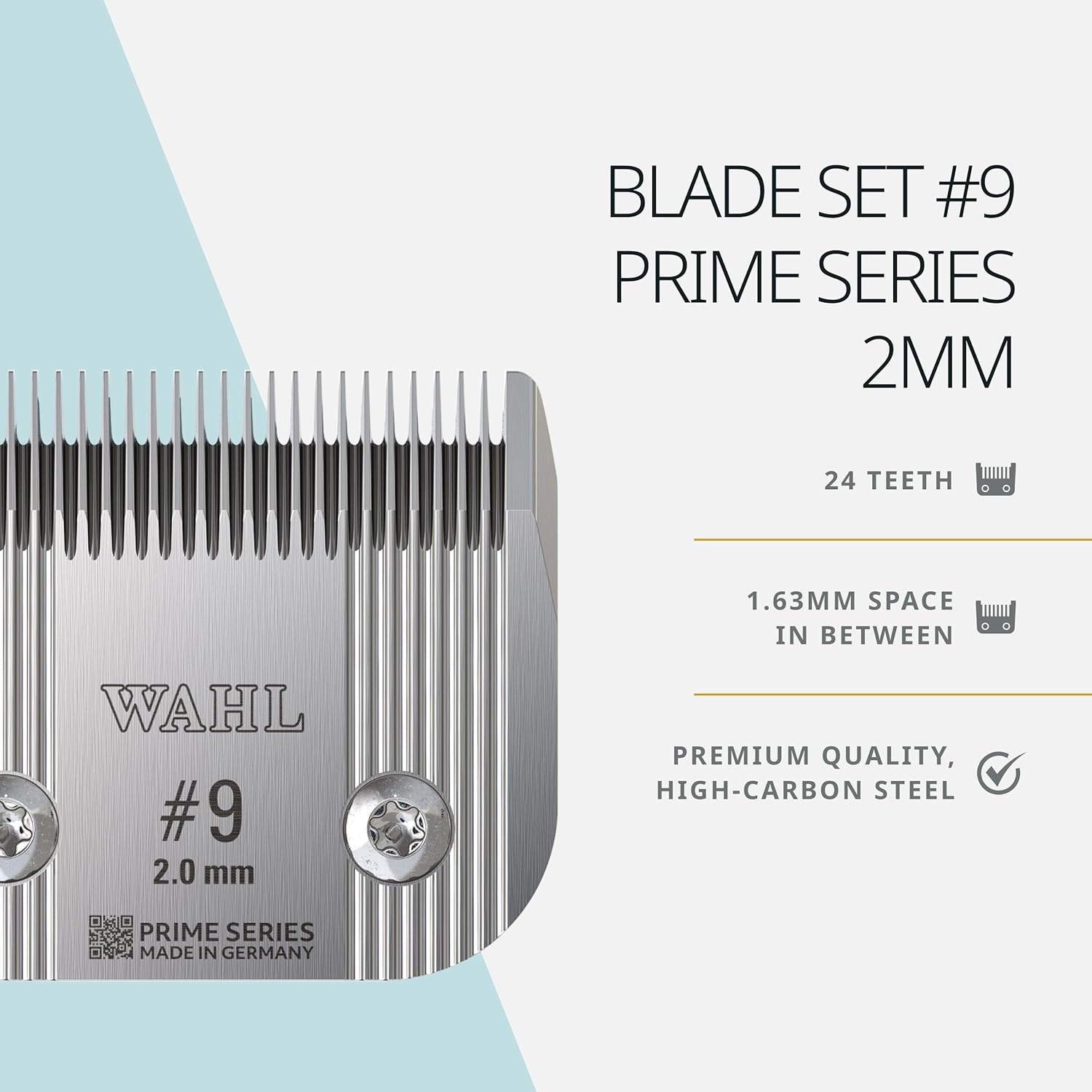 imageWahl Pro Animal Wide Prime Series Blades Professional Fine Tooth Pet Clipper for Horse Cat amp Dog Grooming Made from HighCarbon Steel 10W 15mm9