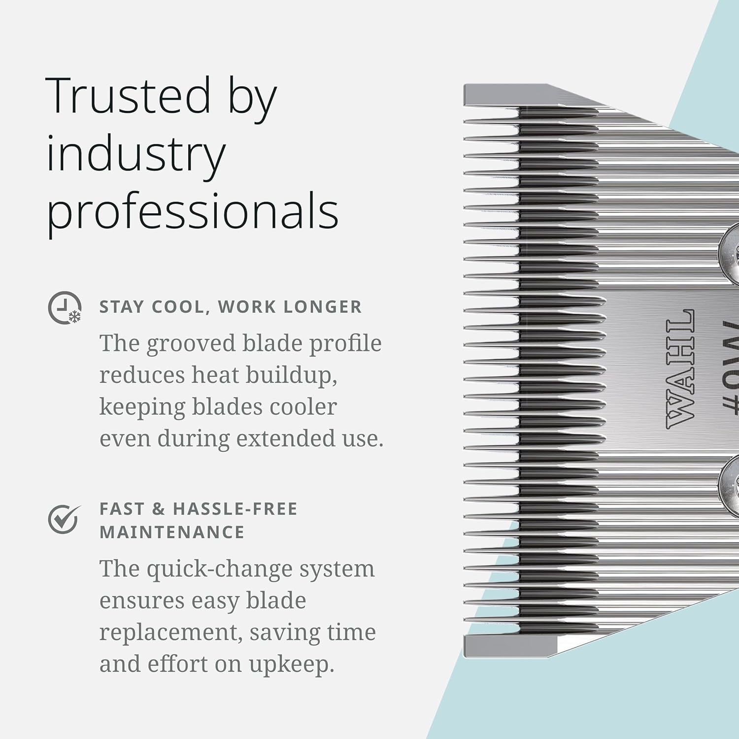 imageWahl Pro Animal Wide Prime Series Blades Professional Fine Tooth Pet Clipper for Horse Cat amp Dog Grooming Made from HighCarbon Steel 10W 15mm9W