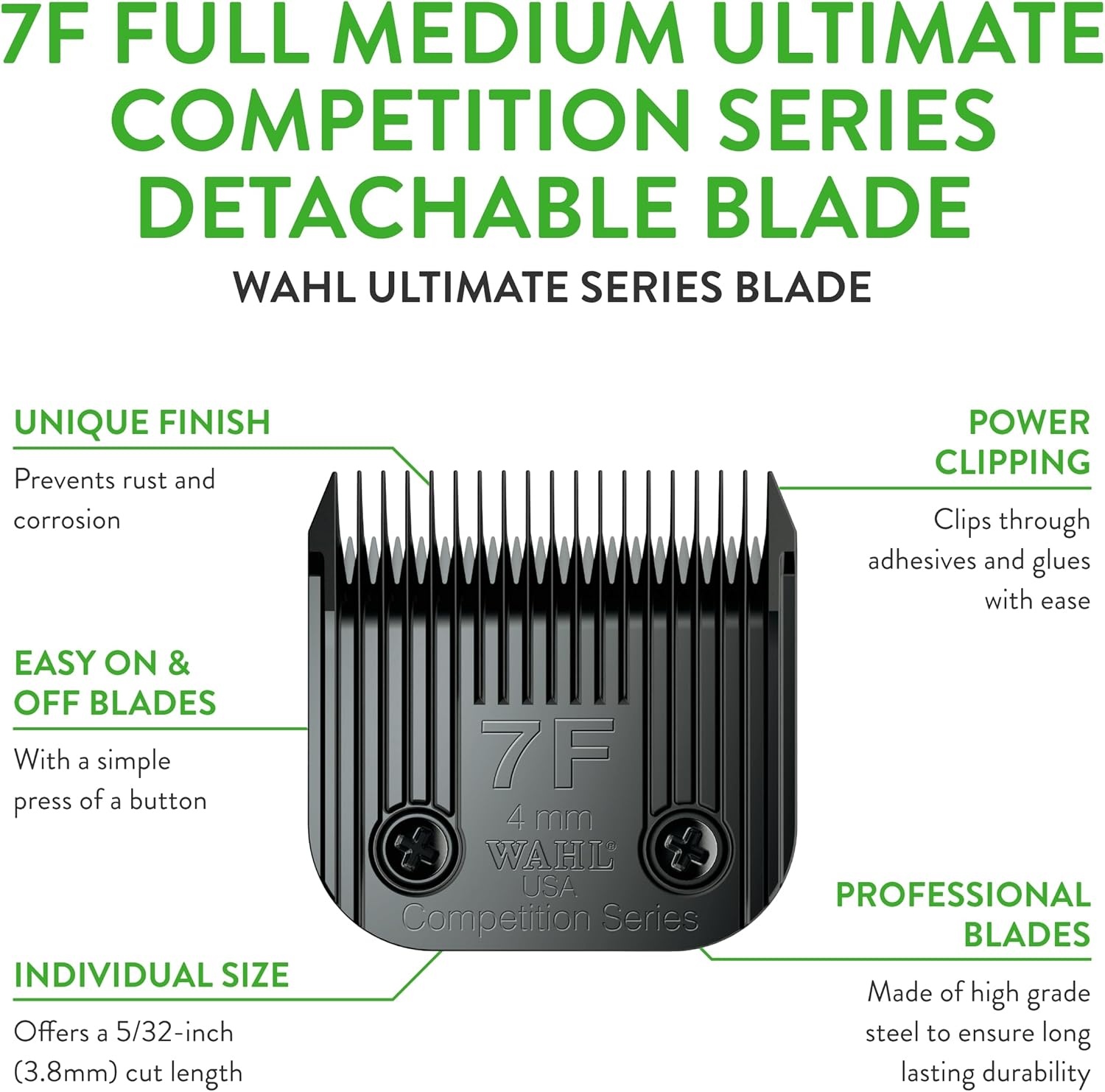 imageWahl Professional Animal 30 Fine Ultimate Competition Series Detachable Blade with 132Inch Cut Length 23555007F