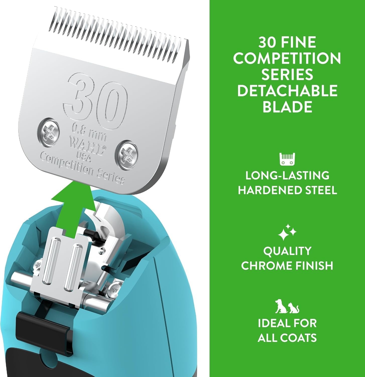 imageWahl Professional Animal 40 Surgical Competition Series Detachable Blade with 3128Inch Cut Length 2352100 Steel30