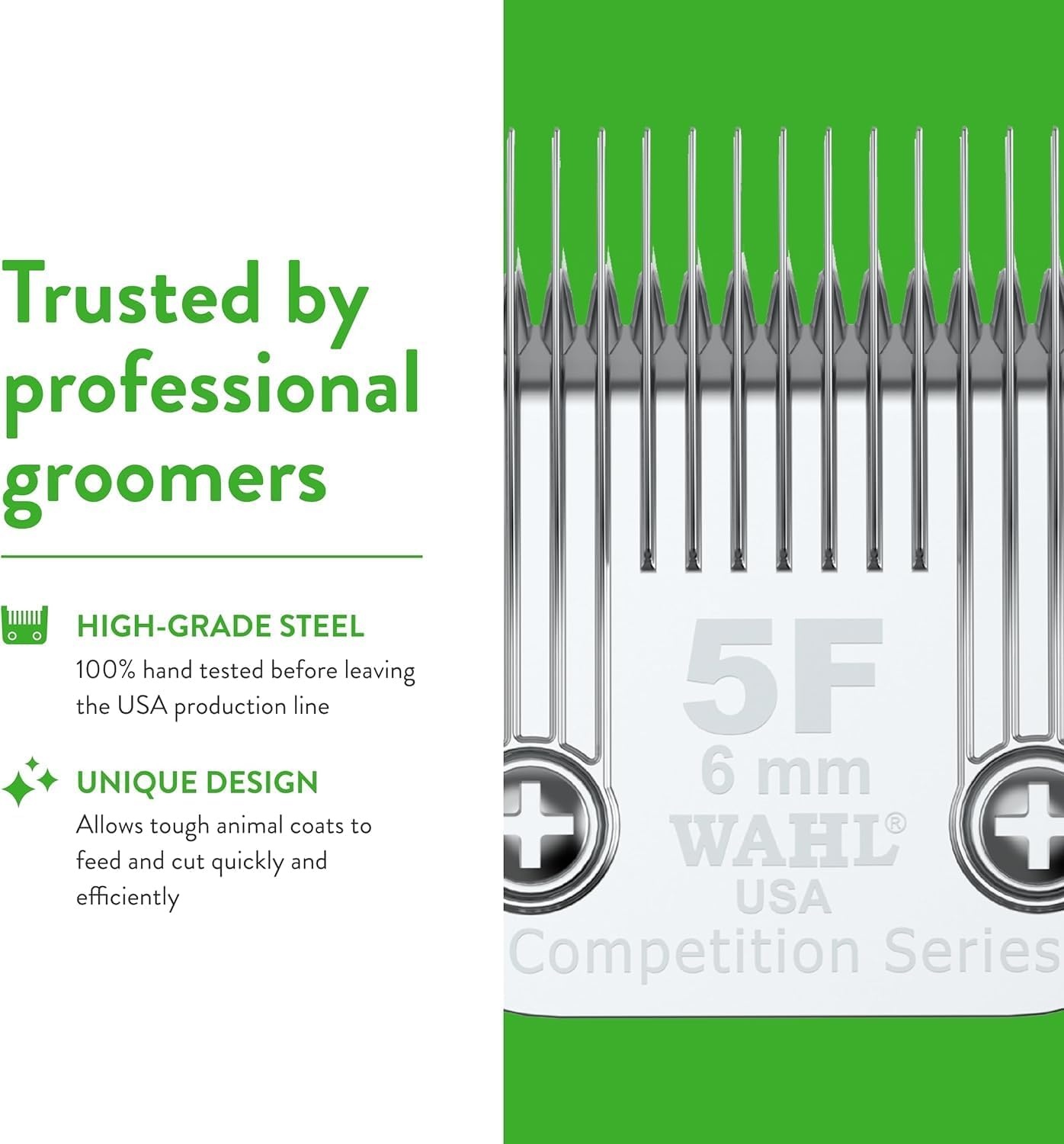 imageWahl Professional Animal 40 Surgical Competition Series Detachable Blade with 3128Inch Cut Length 2352100 Steel5F