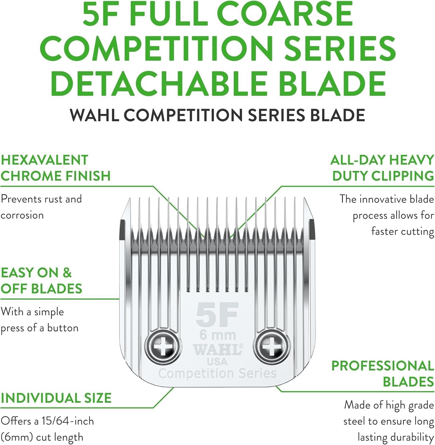imageWahl Professional Animal 40 Surgical Competition Series Detachable Blade with 3128Inch Cut Length 2352100 Steel5F