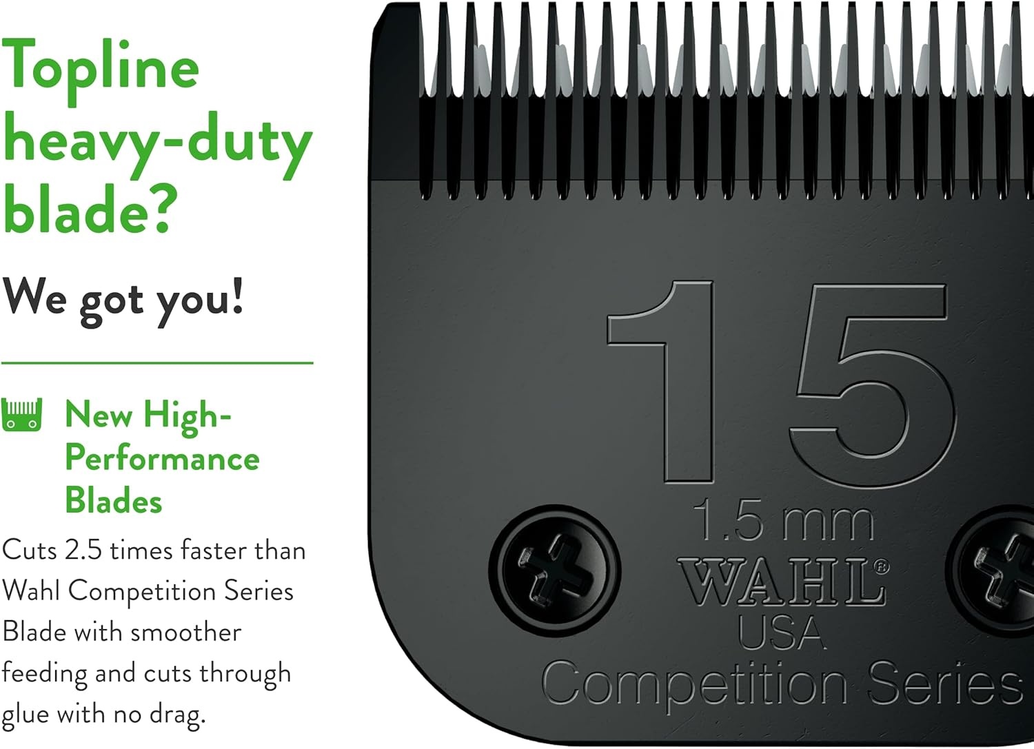 imageWahl Professional Animal 40 Surgical Ultimate Competition Series Detachable Blade with 3128Inch Cut Length 235250015