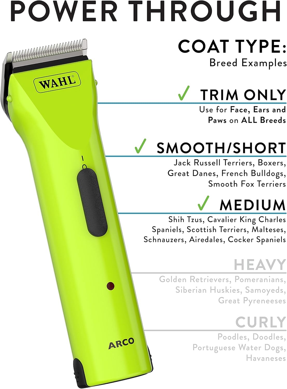 imageWahl Professional Animal Arco Pet Dog Cat and Horse Cordless Clipper Kit Champagne 8786452Green Apple