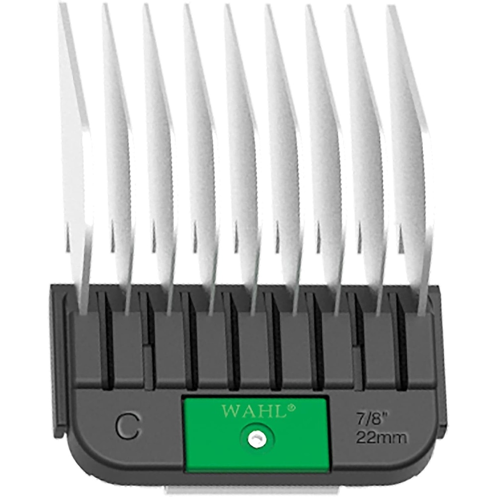 imageWAHL Professional Animal Stainless Steel Attachment Guide Comb Detachable Blade Pet Clippers 5 18 Inch Cut Length 3371100 RedGreen