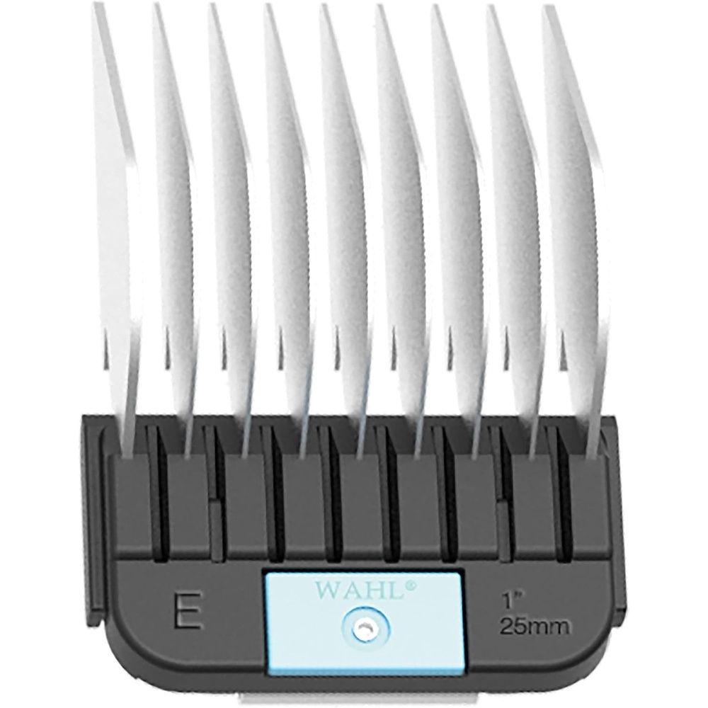 imageWAHL Professional Animal Stainless Steel Attachment Guide Comb Detachable Blade Pet Clippers 5 18 Inch Cut Length 3371100 RedLight Blue