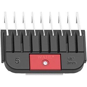 WAHL Professional Animal Stainless Steel Attachment Guide Comb Detachable Blade Pet Clippers – #5, 1/8 Inch Cut Length (3371-100), Red(Red)