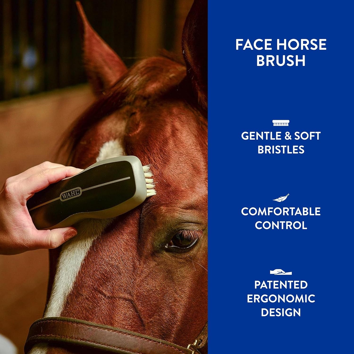 imageWAHL Professional Animal Equine Grooming Face Horse Brush Black