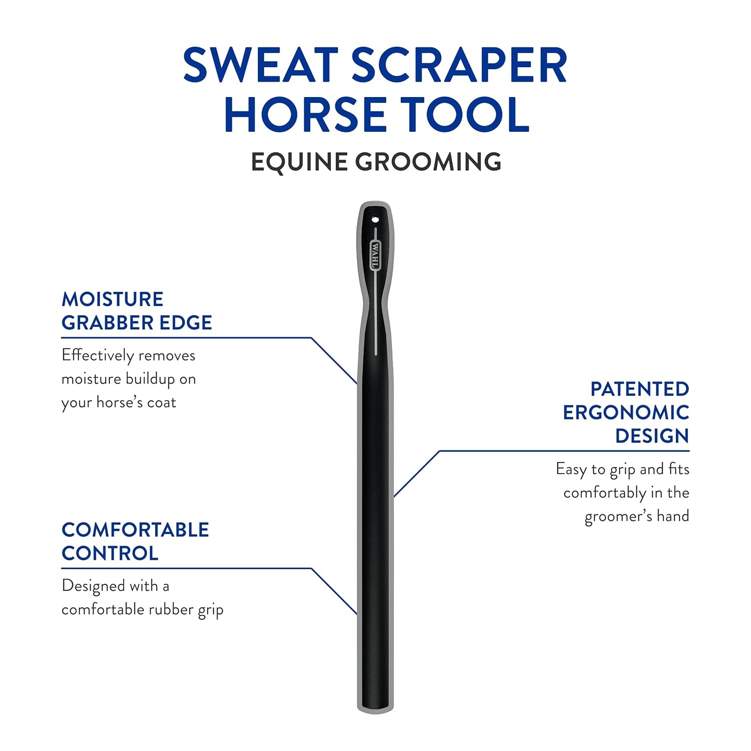 imageWAHL Professional Animal Equine Grooming Sweat Scraper Horse Tool BlackBlack