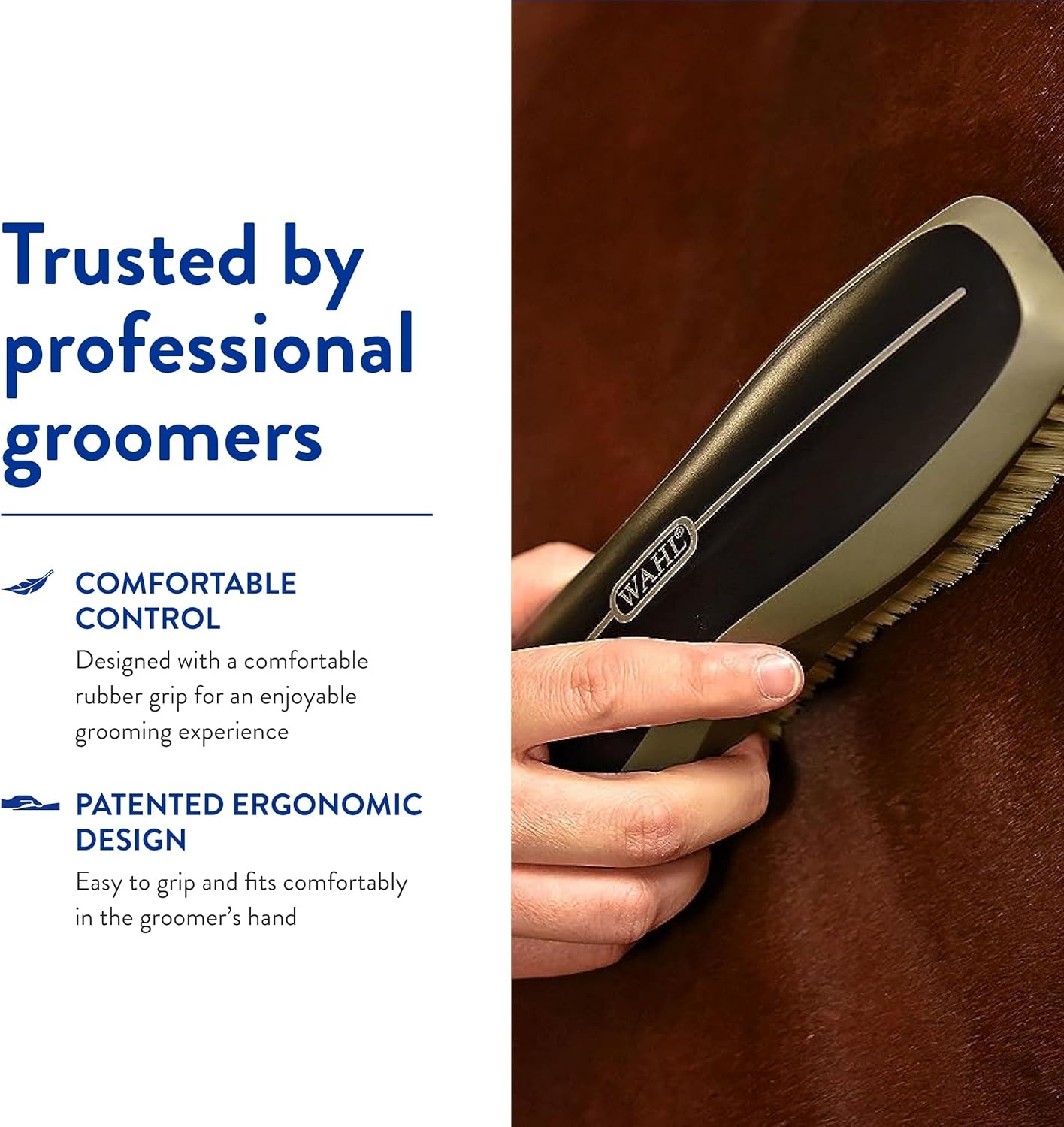 imageWAHL Professional Animal Equine Soft Body Horse Brush Black