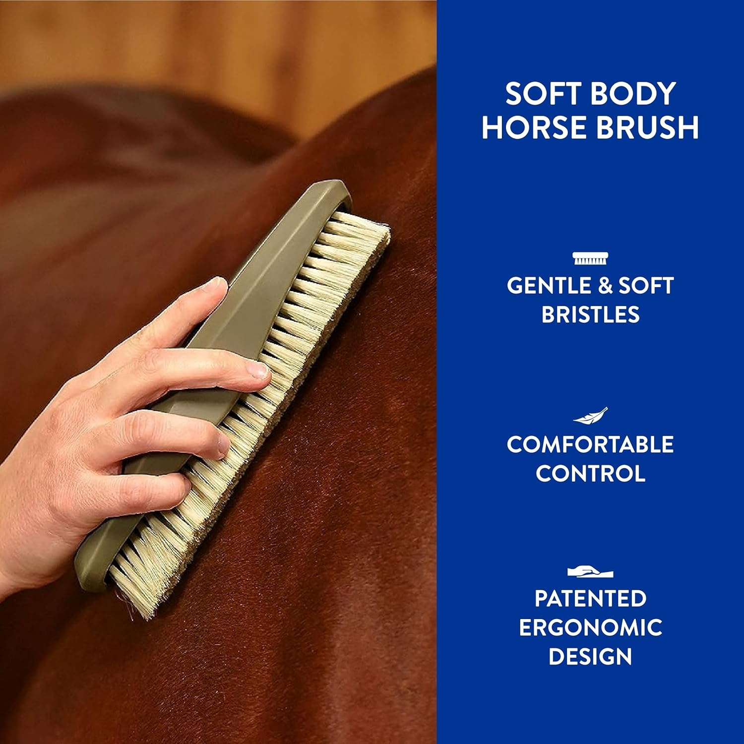 imageWAHL Professional Animal Equine Soft Body Horse Brush Black