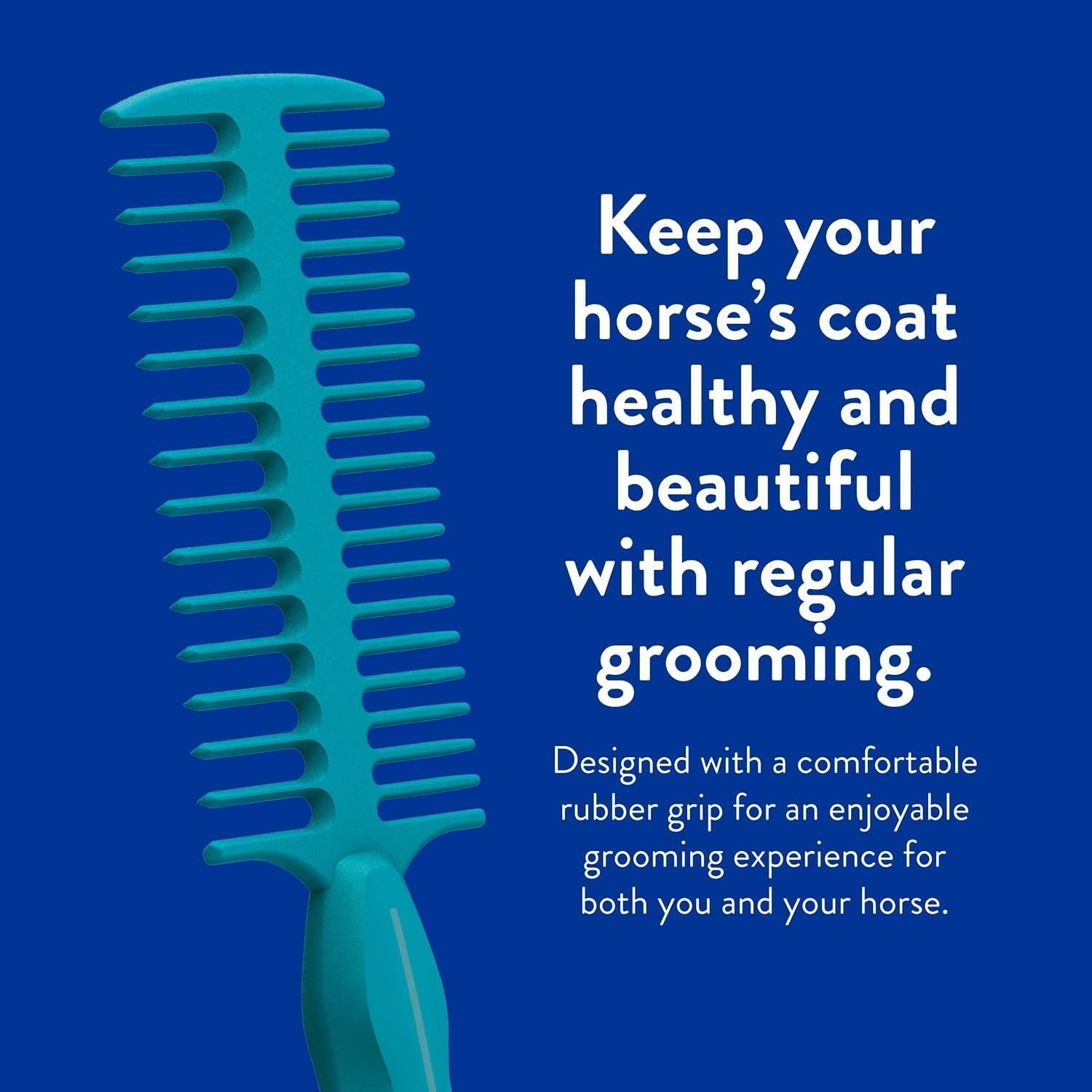 imageWAHL Professional Animal Mane amp Tail Brush Ergonomic Black Braiding Comb 858708 for Equine GroomingTurquoise