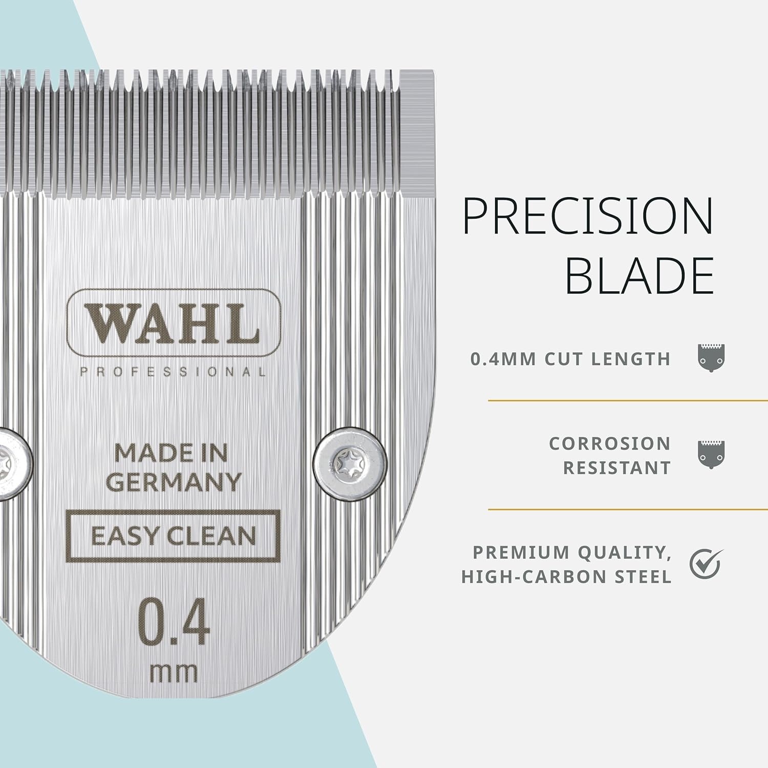 imageWahl Pro Animal Easy Clean Trimmer Blade Replacement Cat amp Dog Grooming Clipper Blade Compatible with Vetiva Mini amp BravMini 04 mm Cut Length