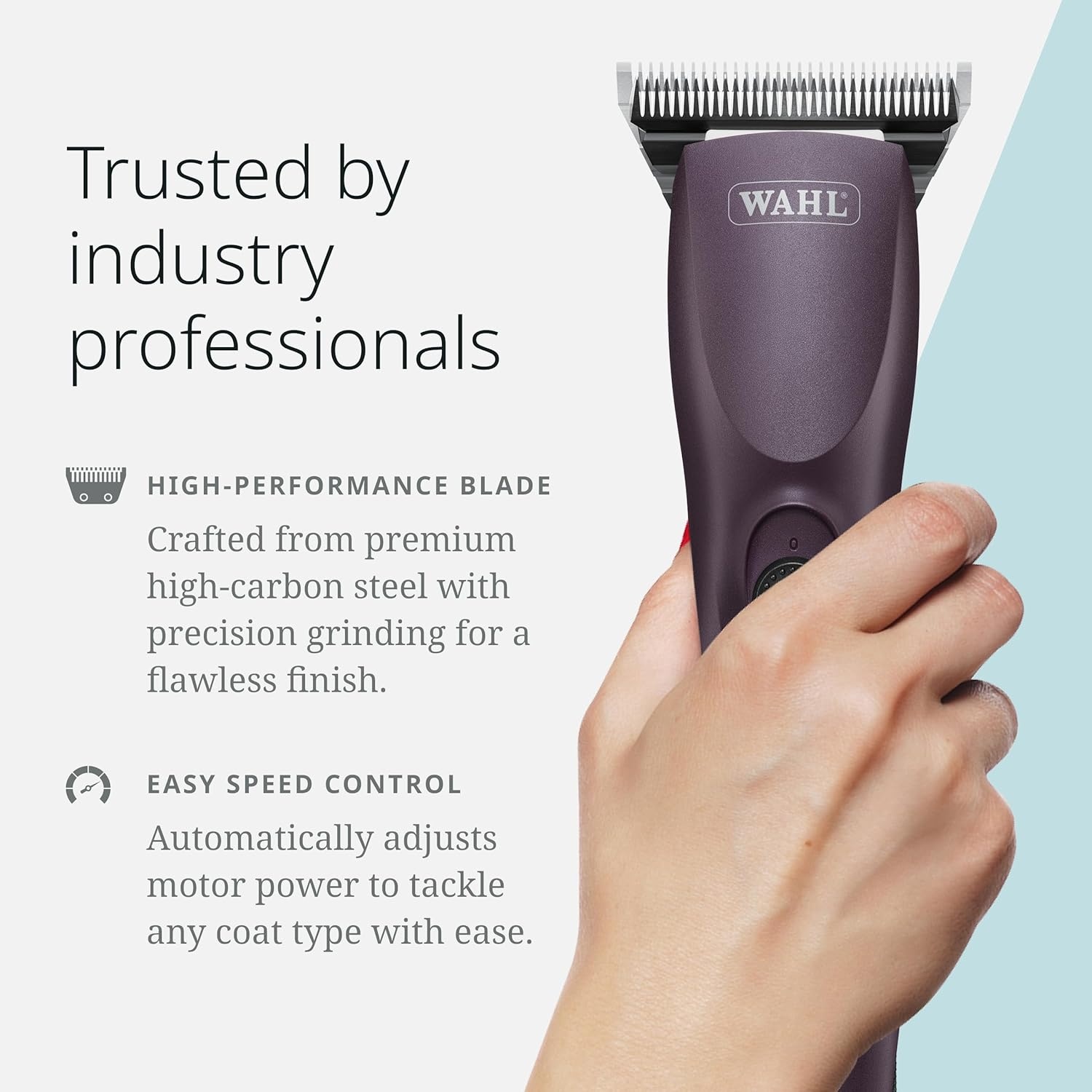 imageWahl Pro Animal KM Supera Cordless Equine Clipper Professional Horse Grooming Clipper Quiet Cordless Clipper BatteryPowered Grooming Tool