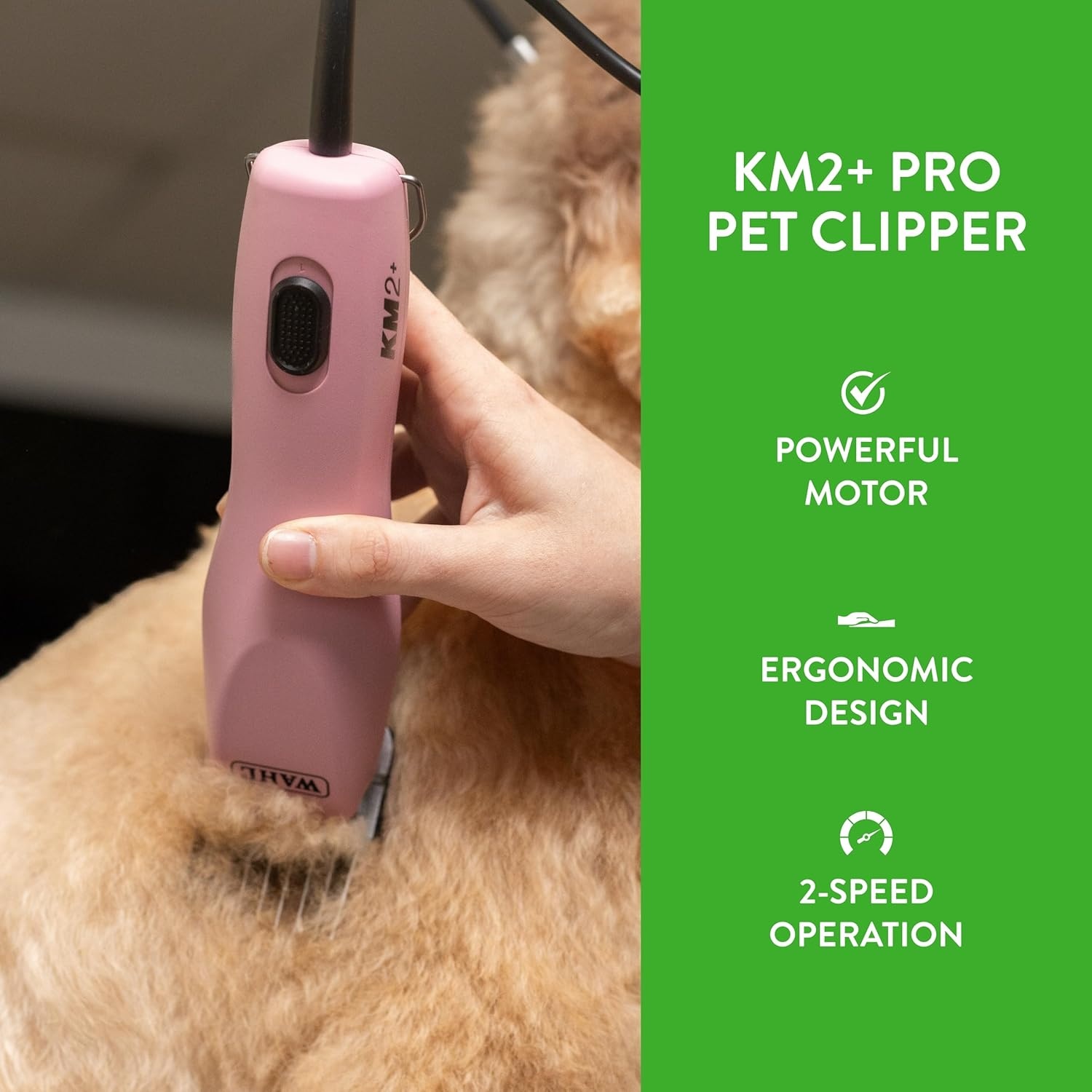 imageWahl Pro Animal KM2 Corded Clipper and Stainless Steel Attachment Guide Set