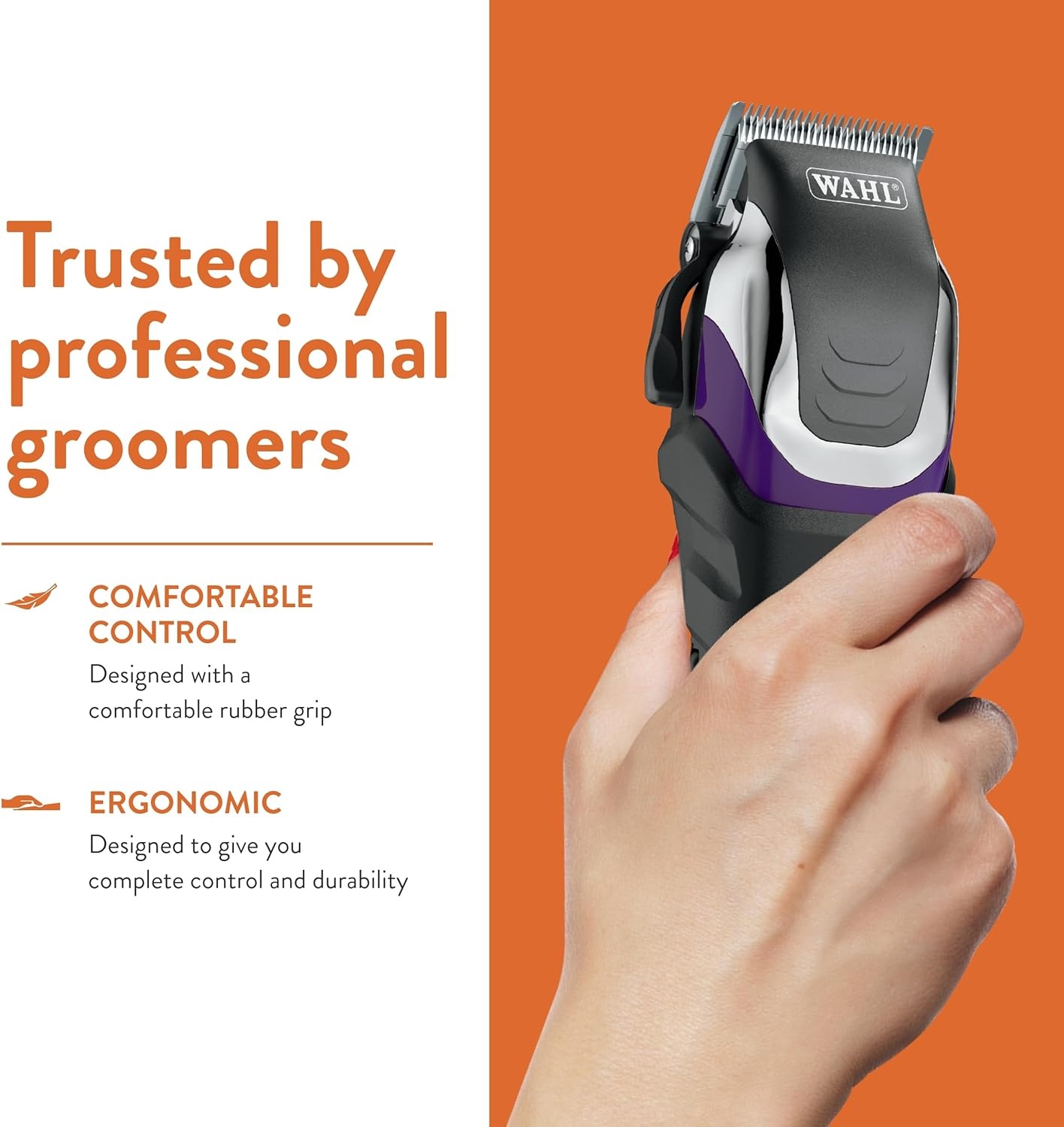 imageWahl Pro Animal Stable Grip Comprehensive Equine Grooming Kit Light Body Clipping Trimming Face Ears amp Fetlocks Stable Grip Clipper EasytoAdjust Cutting Lengths Long Power Cord