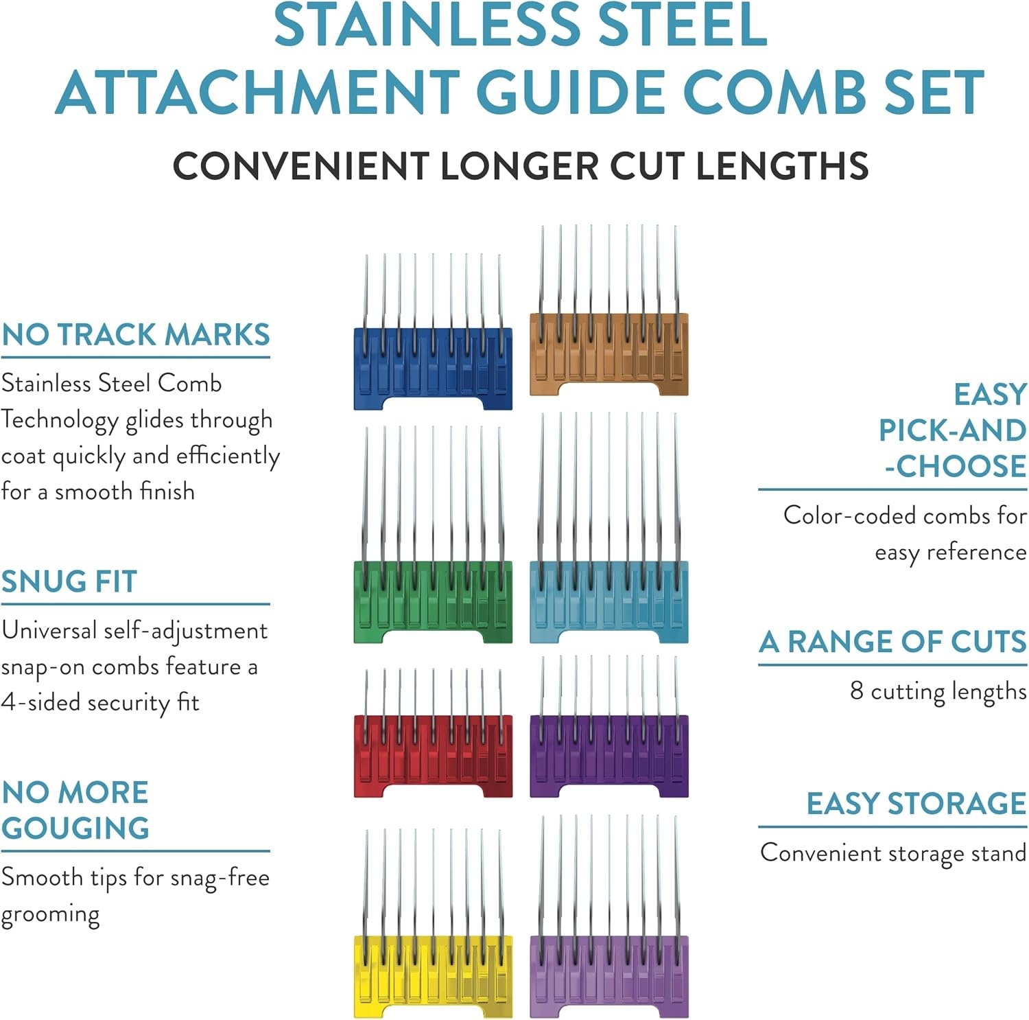 imageWahl Professional Animal Bravura Gunmetal with Stainless Steel Guide Comb Set