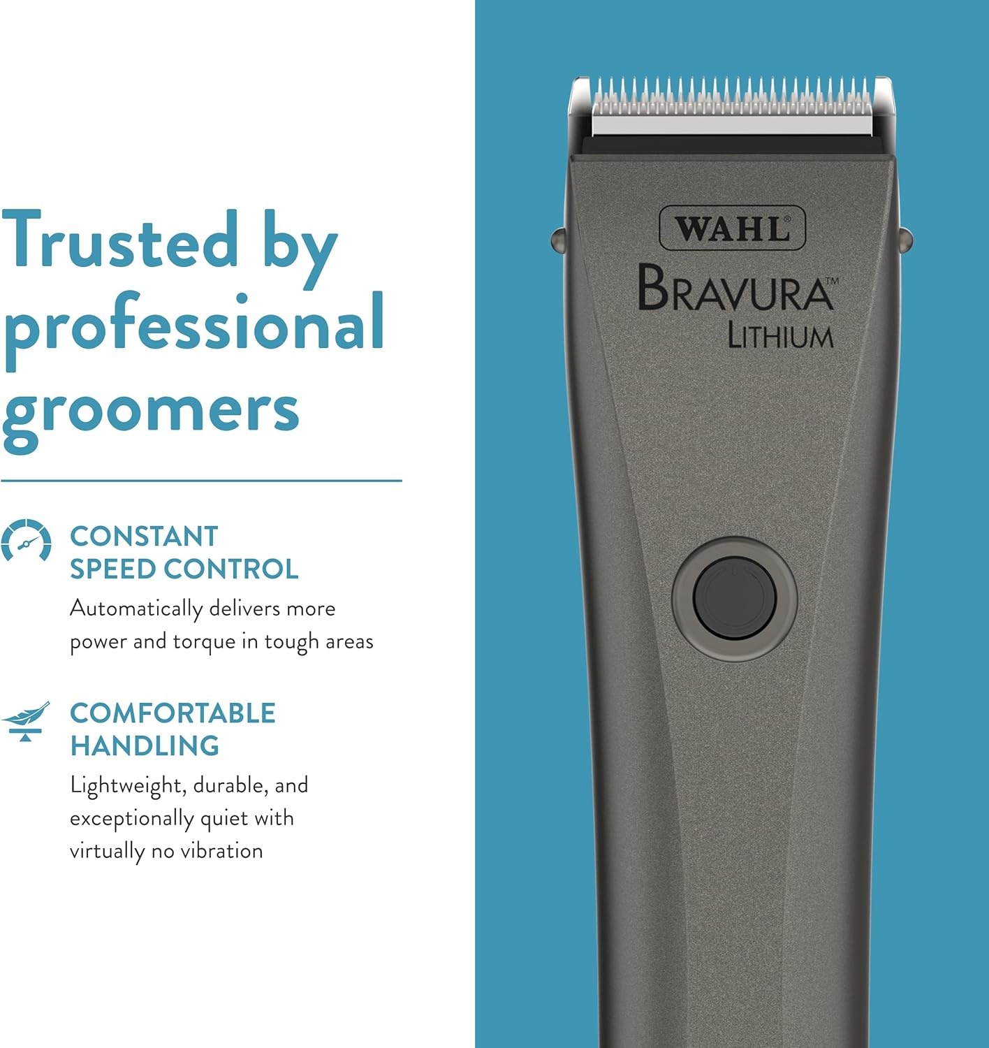 imageWahl Professional Animal Bravura Gunmetal with Stainless Steel Guide Comb Set