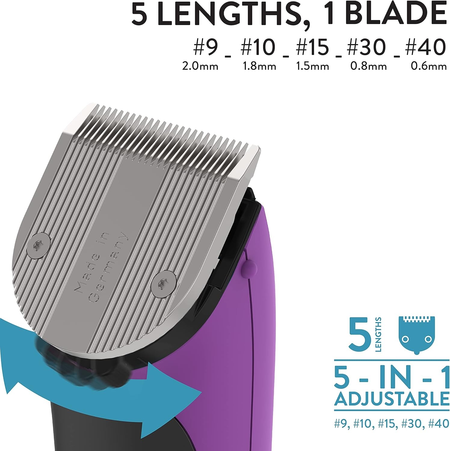 imageWahl Professional Animal Bravura Pet Dog Cat and Horse CordedCordless Clipper Kit Purple 418700423Berry