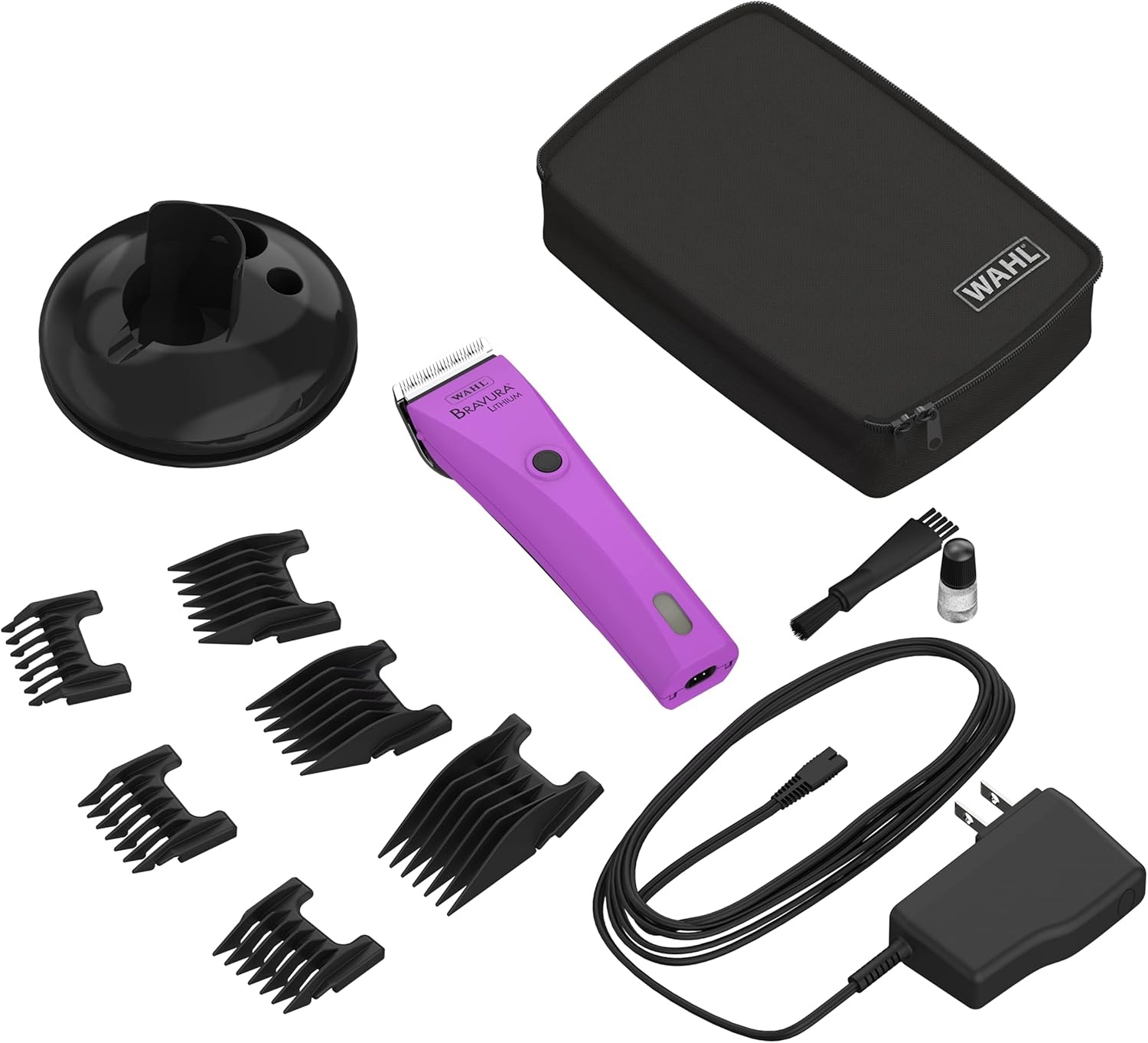 imageWahl Professional Animal Bravura Pet Dog Cat and Horse CordedCordless Clipper Kit Purple 418700423Berry