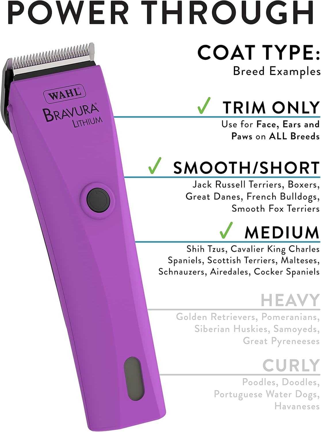 imageWahl Professional Animal Bravura Pet Dog Cat and Horse CordedCordless Clipper Kit Purple 418700423Berry