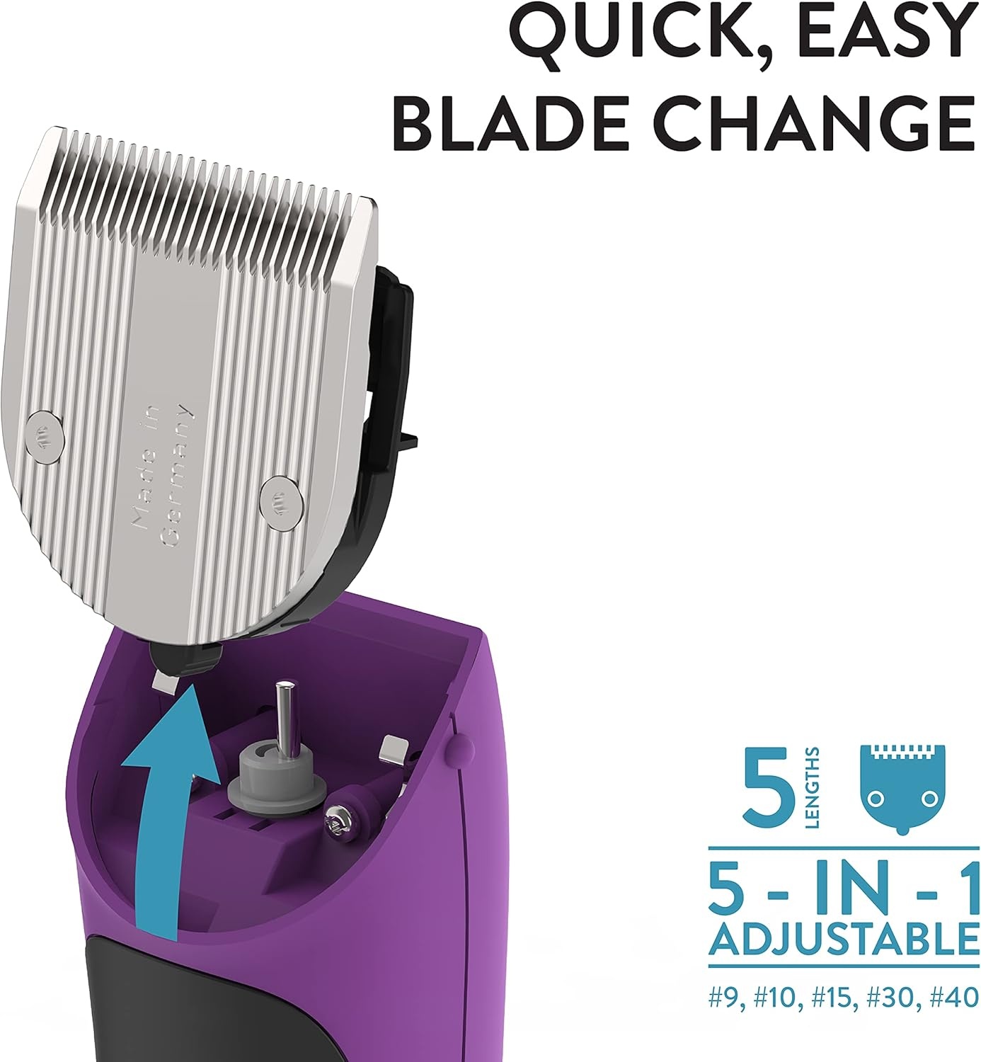 imageWahl Professional Animal Bravura Pet Dog Cat and Horse CordedCordless Clipper Kit Purple 418700423Berry