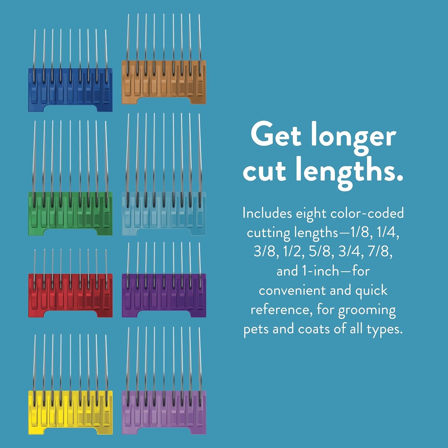 imageWahl Professional Animal Bravura Purple with Stainless Steel Attachment Guide Comb Set