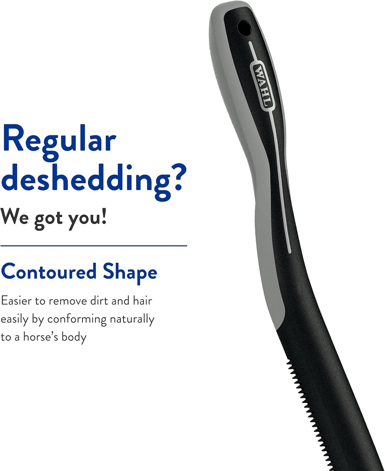imageWahl Professional Animal Equine Grooming Horse Shedding Tool 858714 Contoured Shed Tool Hair Shedder amp Deshedder Removes Dirt Supplies Black