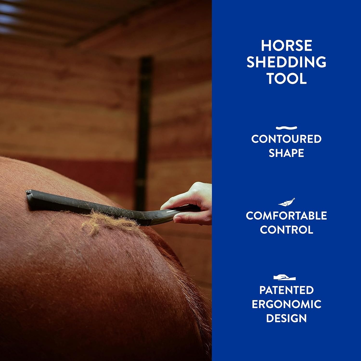 imageWahl Professional Animal Equine Grooming Horse Shedding Tool 858714 Contoured Shed Tool Hair Shedder amp Deshedder Removes Dirt Supplies Black