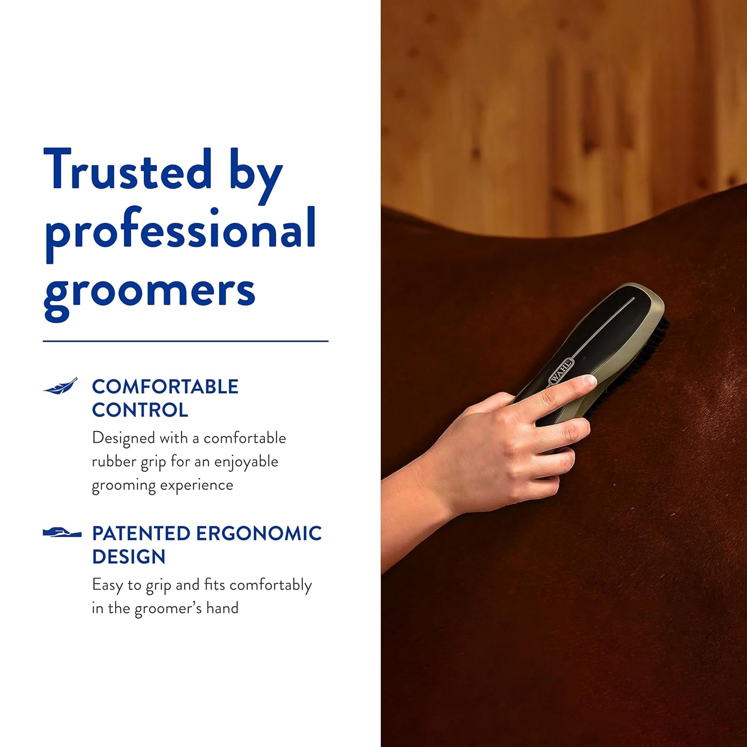 imageWahl Professional Animal Equine Grooming Stiff Body Horse Brush Black 858705Black