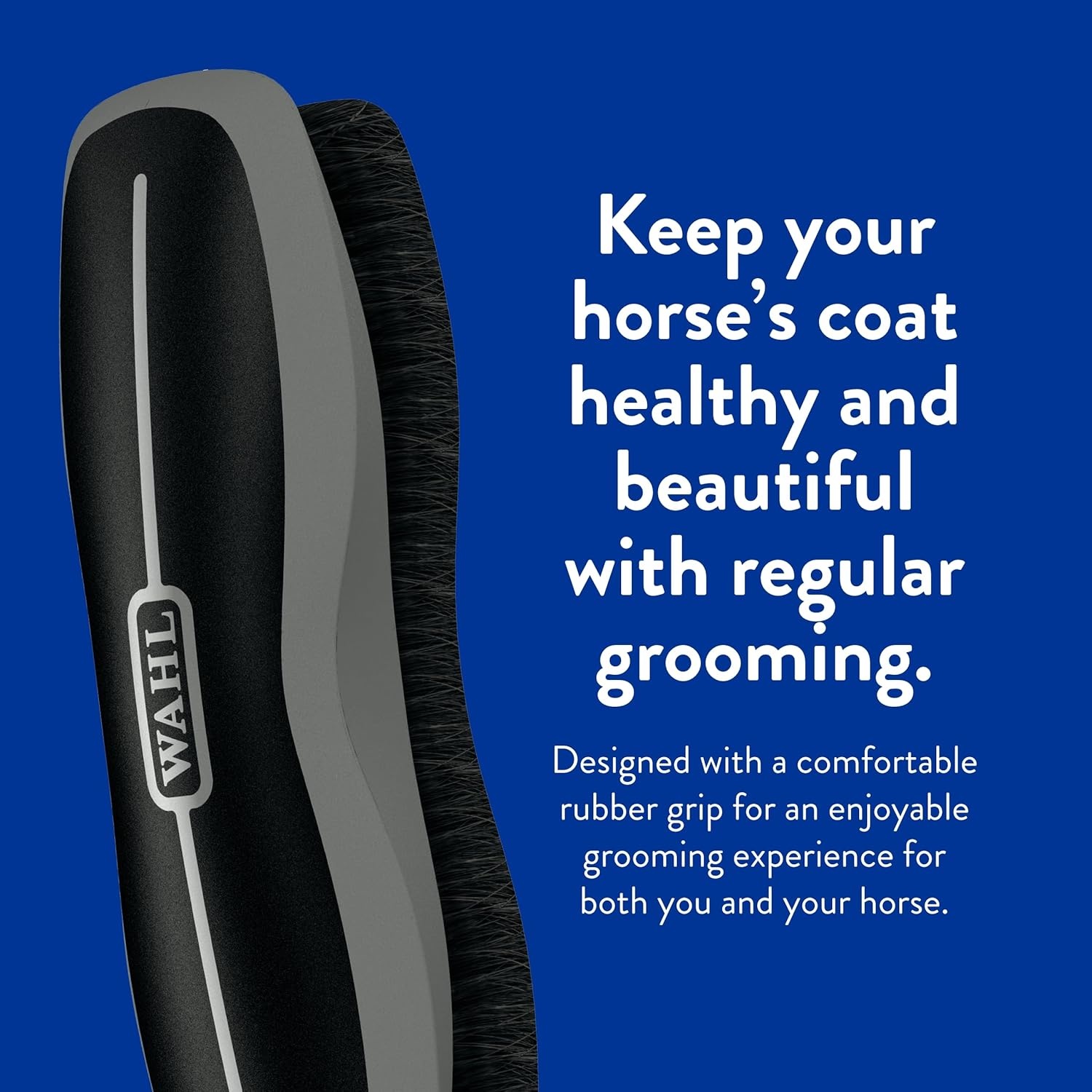 imageWahl Professional Animal Equine Grooming Stiff Body Horse Brush Black 858705Black