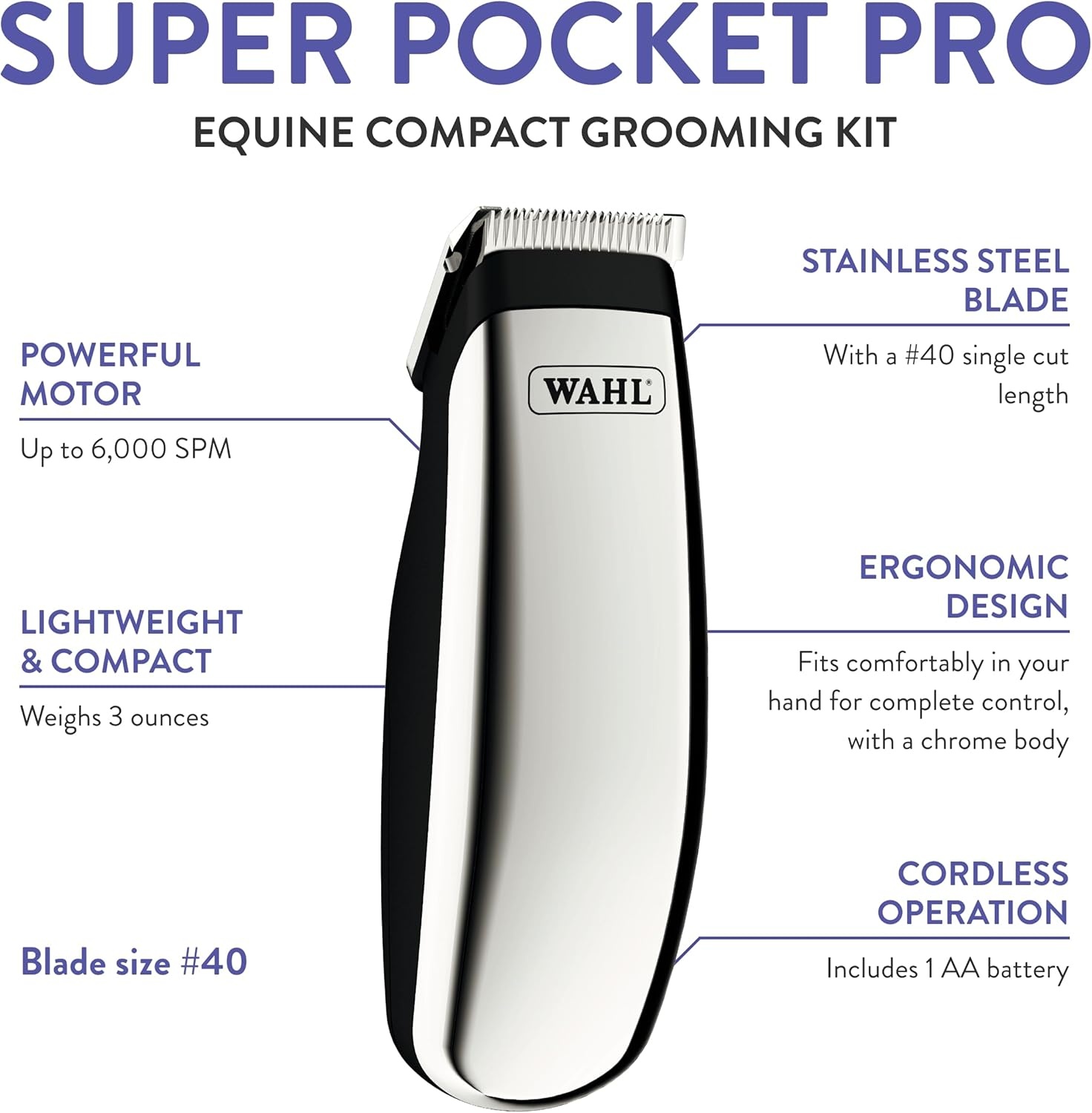 imageWahl Professional Animal Equine Super Pocket Pro Trimmer