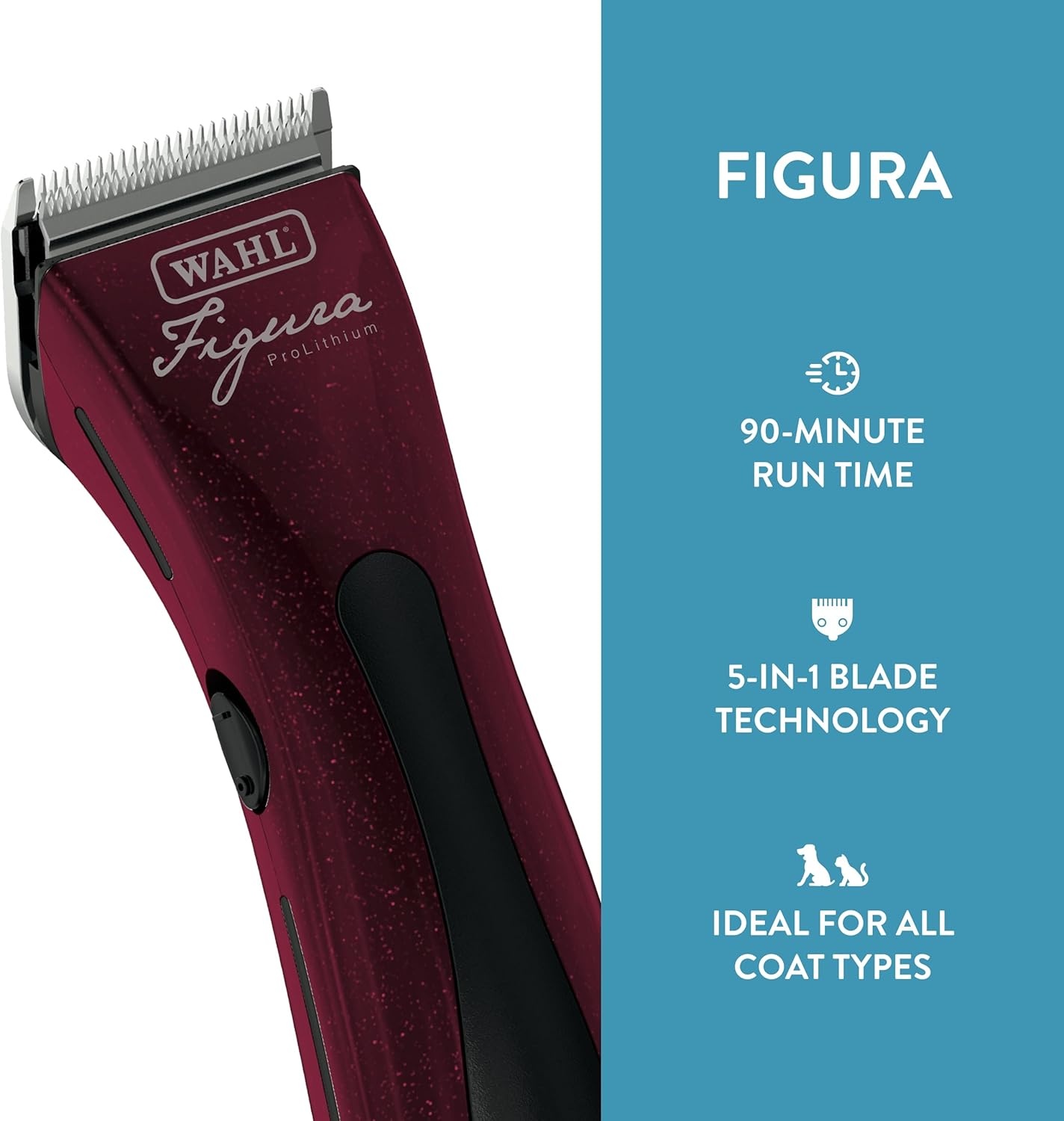 imageWahl Professional Animal Figura Equine Horse Cordless Clipper Kit 8868200 Metallic Red