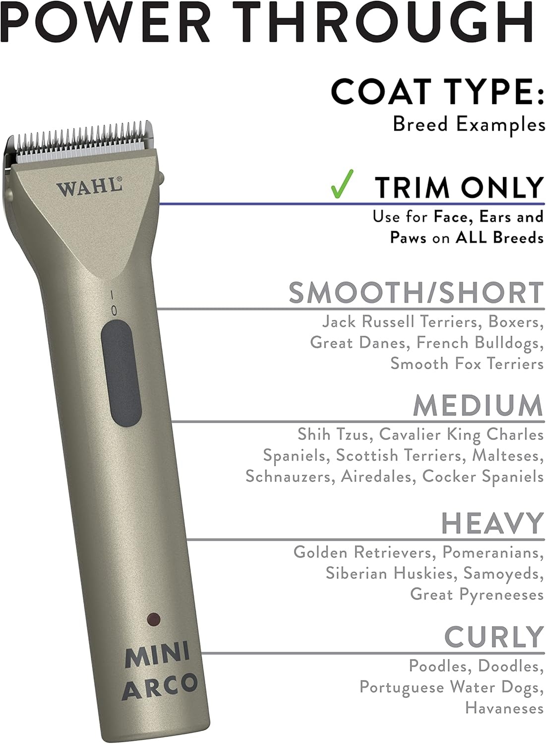 imageWahl Professional Animal MiniArco CordedCordless Pet Dog Cat and Horse Trimmer Kit