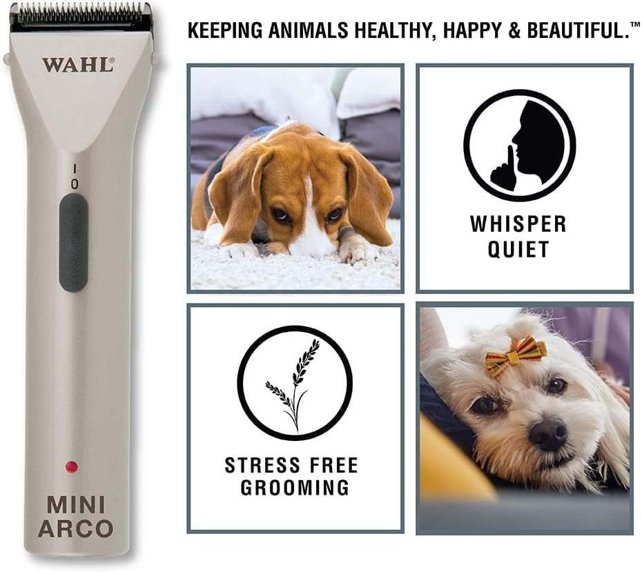 imageWahl Professional Animal MiniArco CordedCordless Pet Dog Cat and Horse Trimmer Kit