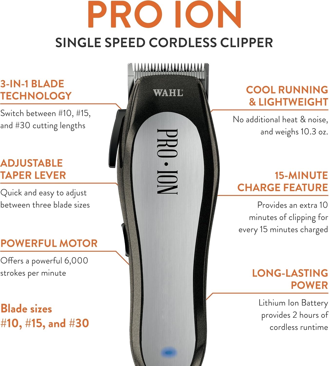 imageWahl Professional Animal Pro Ion Equine Cordless Horse Clipper amp Grooming Kit 9705100 Premium Horse Clippers Horse Grooming Supplies with 2 Hour Run Time
