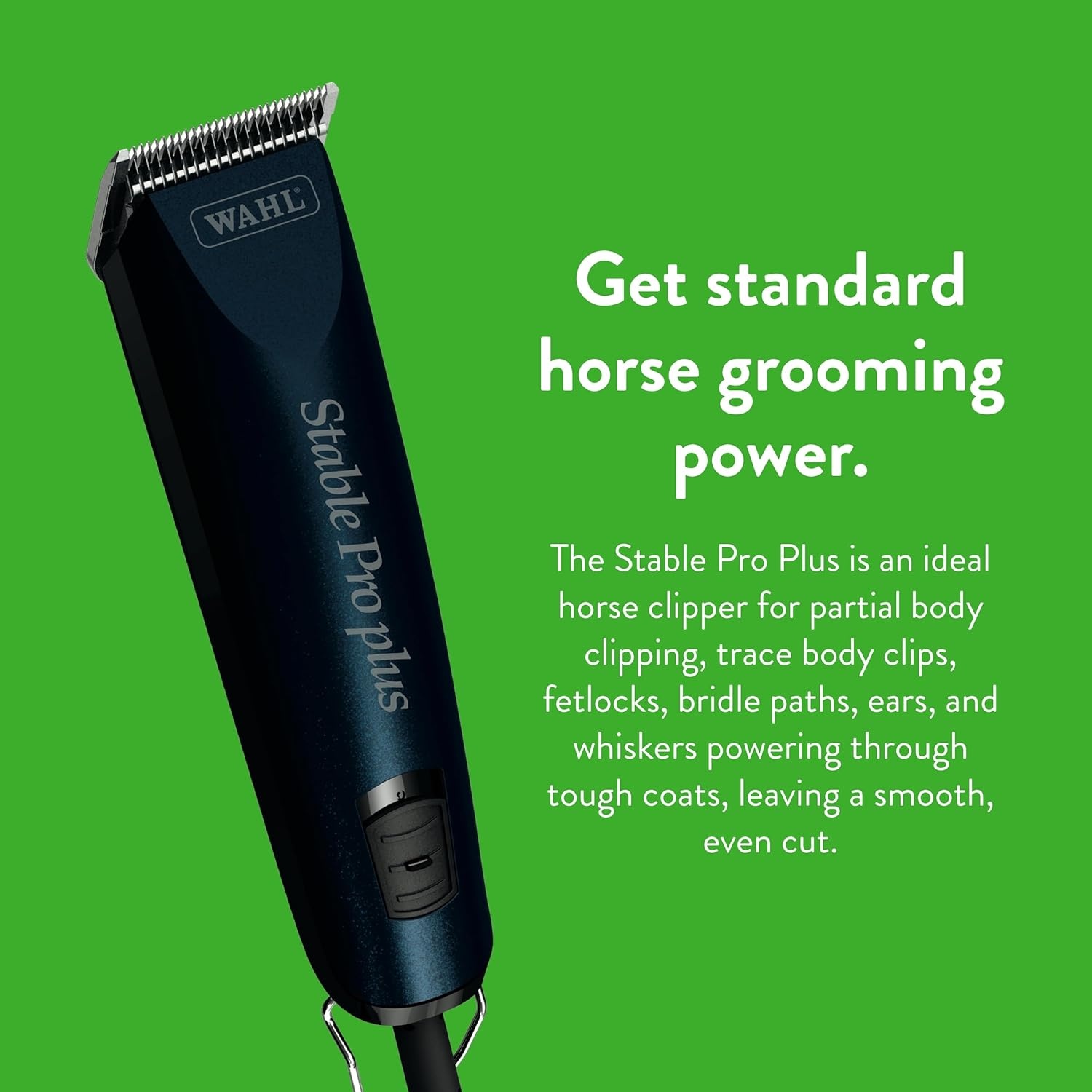 imageWahl Professional Animal Stable Pro Plus Horse Clipper Kit 9774 Premium Horse Clippers Horse Grooming Supplies Lightweight Quiet Cool Clippers 3200 SPM 1 Speed