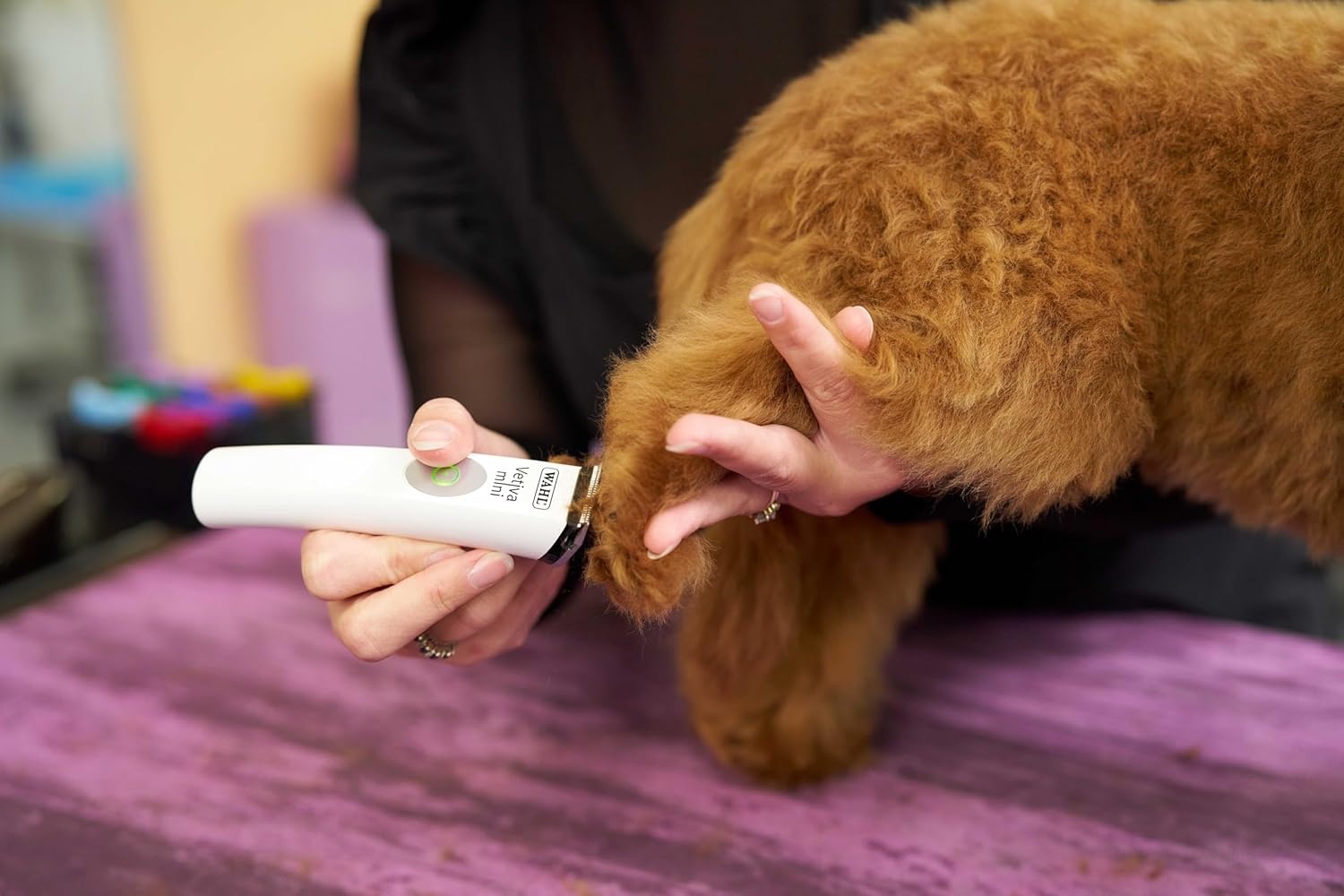 imageWahl Professional Animal Vetiva Mini Cordless Veterinary Trimmer for Dogs Cats amp Pets 88420 for Cats Dogs amp More Veterinary Grade Pet Mini Safe Trimmer WhiteTrimmer