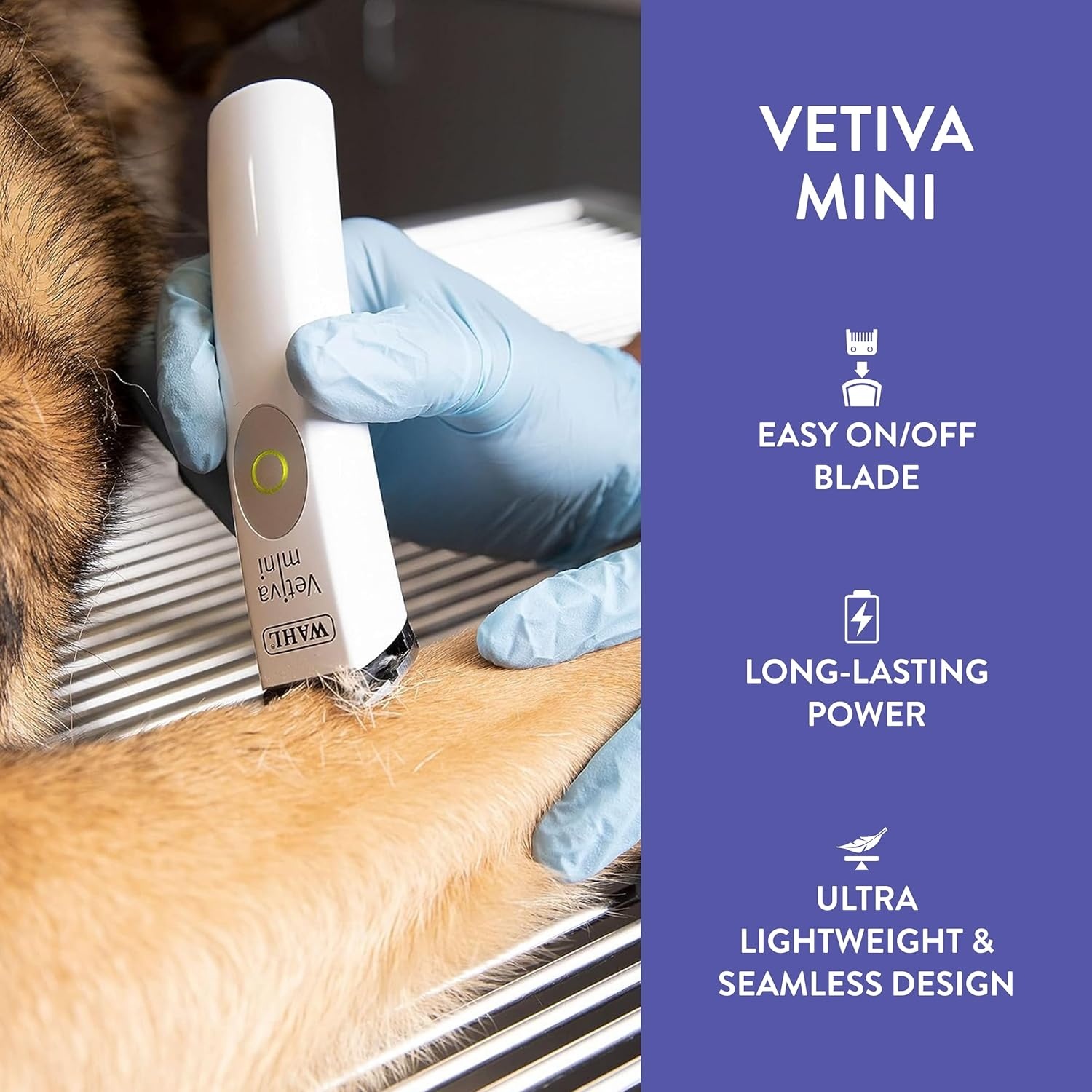 imageWahl Professional Animal Vetiva Mini Cordless Veterinary Trimmer for Dogs Cats amp Pets 88420 for Cats Dogs amp More Veterinary Grade Pet Mini Safe Trimmer WhiteTrimmer