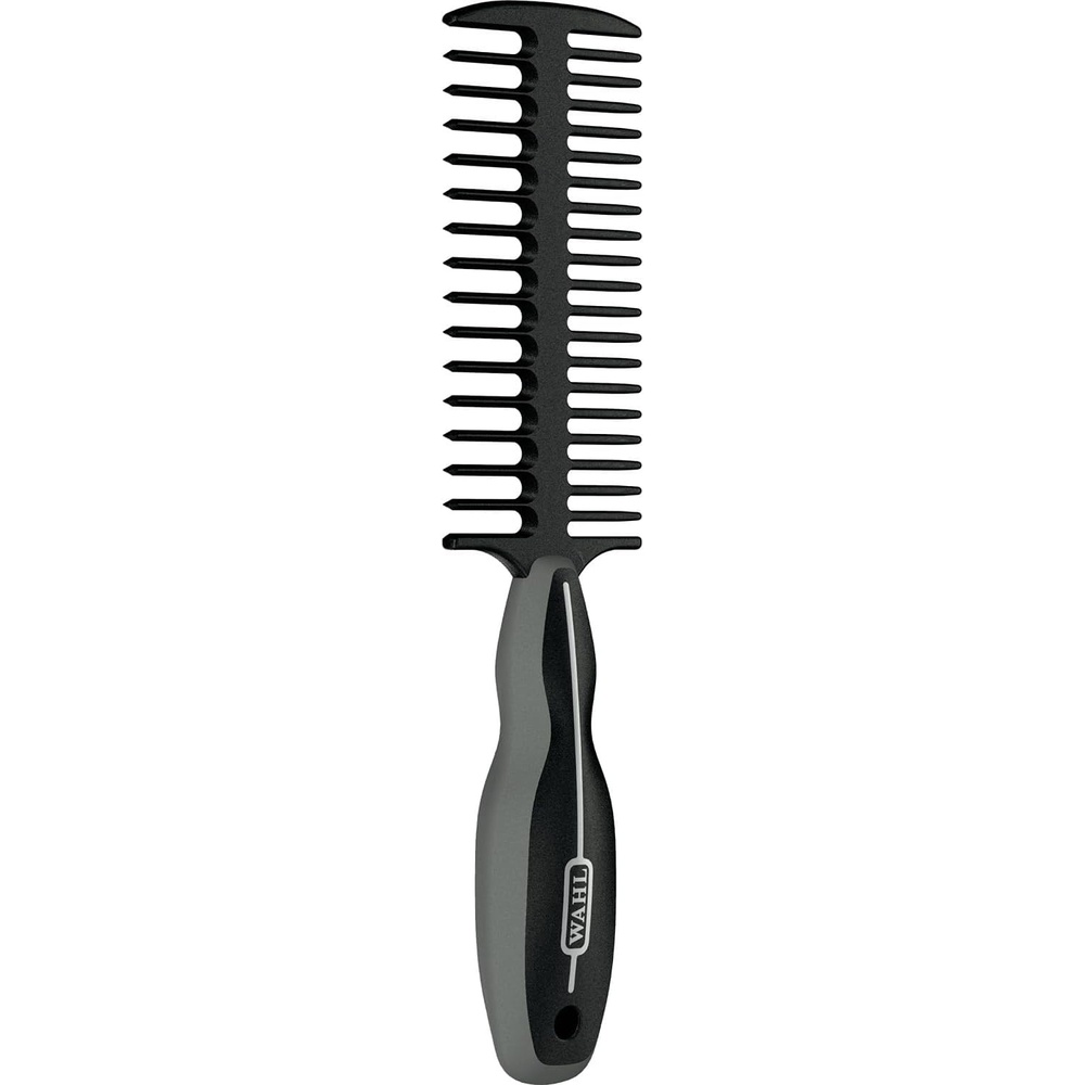imageWAHL Professional Animal Mane amp Tail Brush Ergonomic Black Braiding Comb 858708 for Equine GroomingBlack