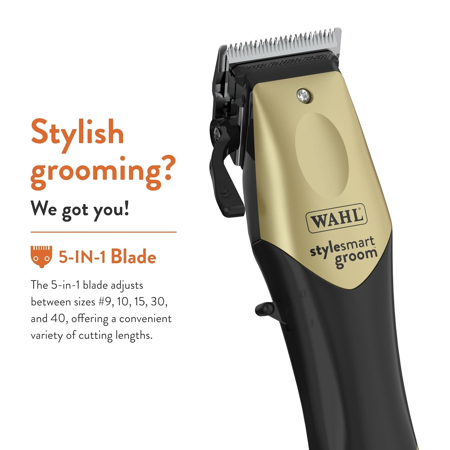 imageWAHL Professional Animal StyleSmart Cordless Clipper Kit for Pet Dog amp Cat Grooming 70007 Dog Cat amp Horse Grooming Supplies Pet Hair Trimmer with Guide Combs amp Blade GoldClipper Kit