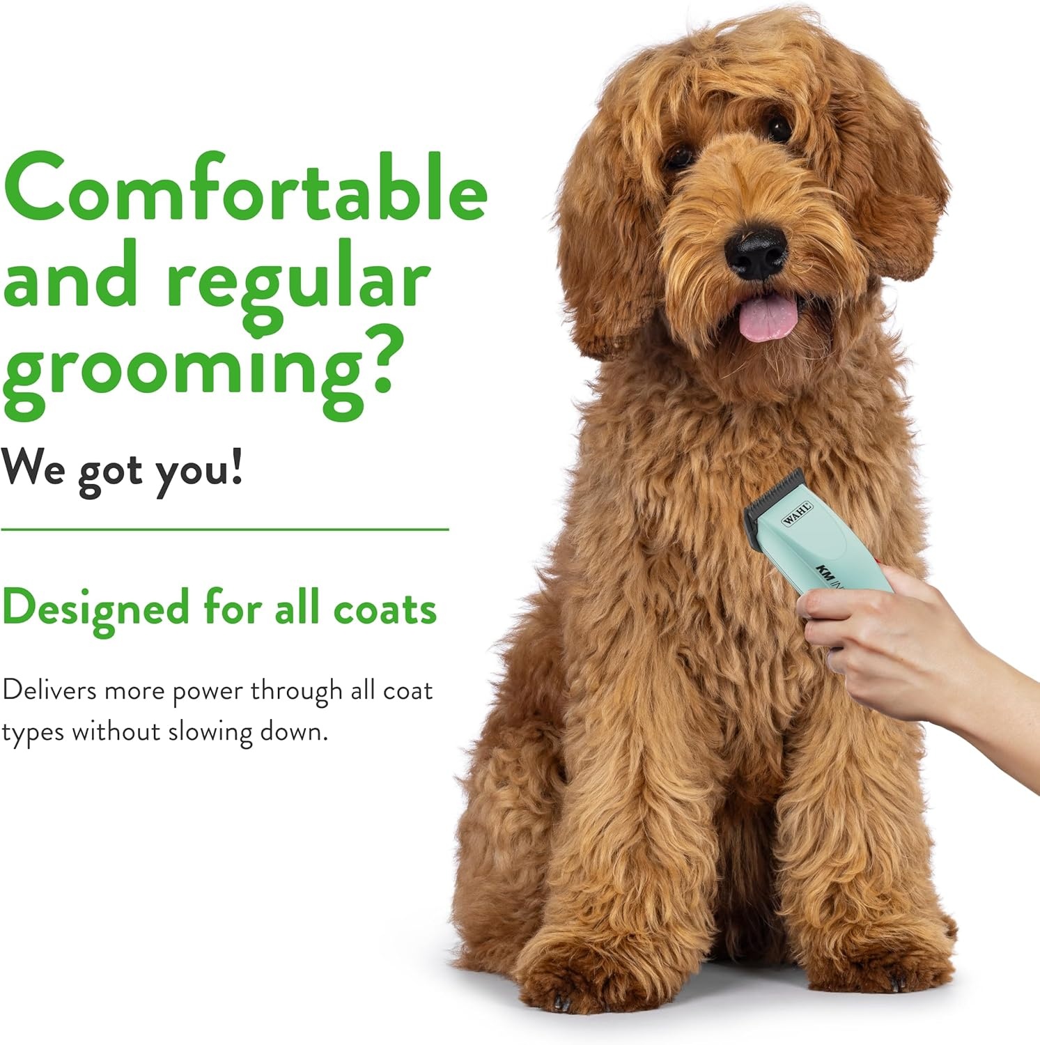 imageWahl Pro Animal KM Inspire Grooming Clippers Powerful Brushless Motor Professional Grooming Kit for Dog Cat amp Horse Corded Dog Groomer 4 Stainless Steel Guide Combs